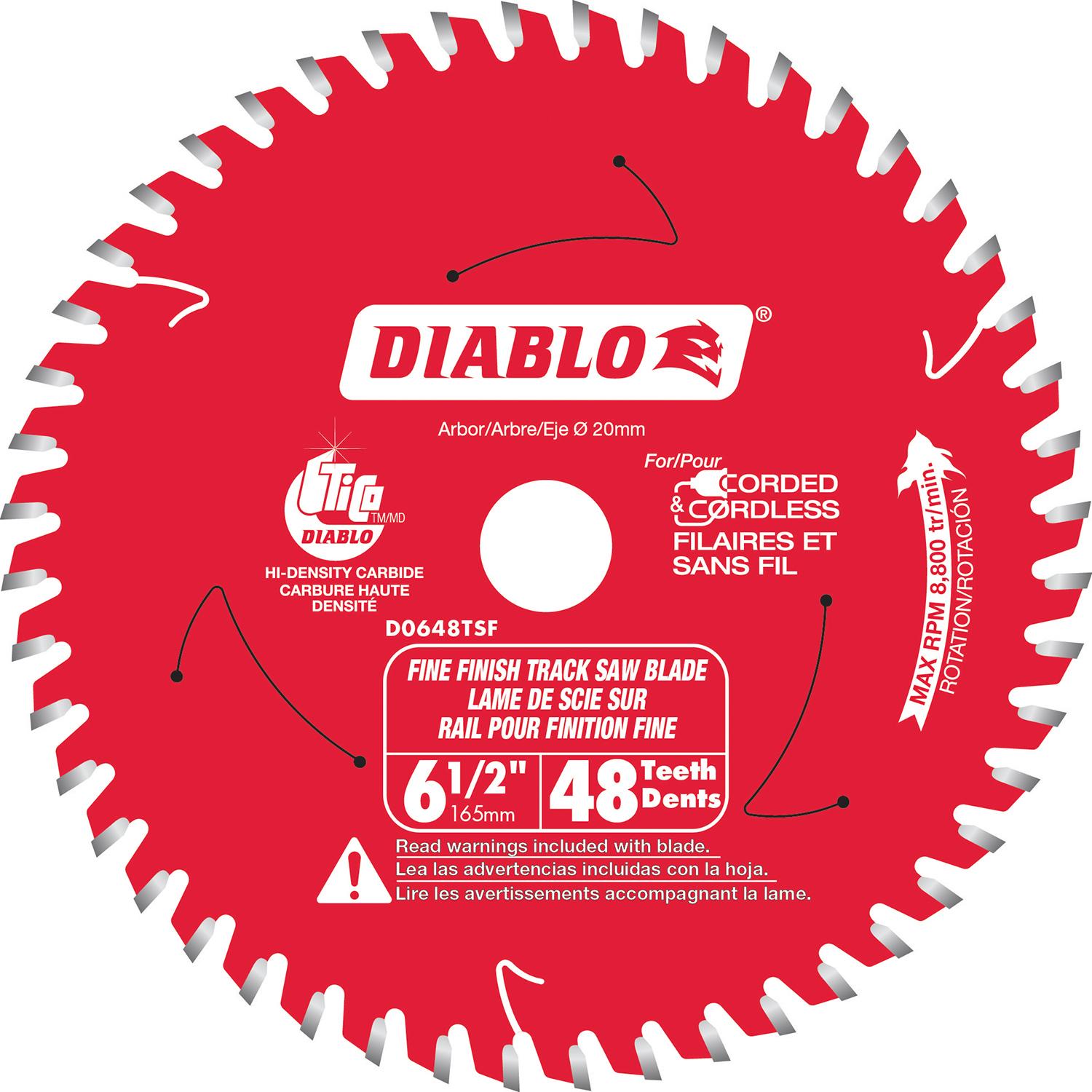 6-1/2" Fine Finsih Track Saw Blade