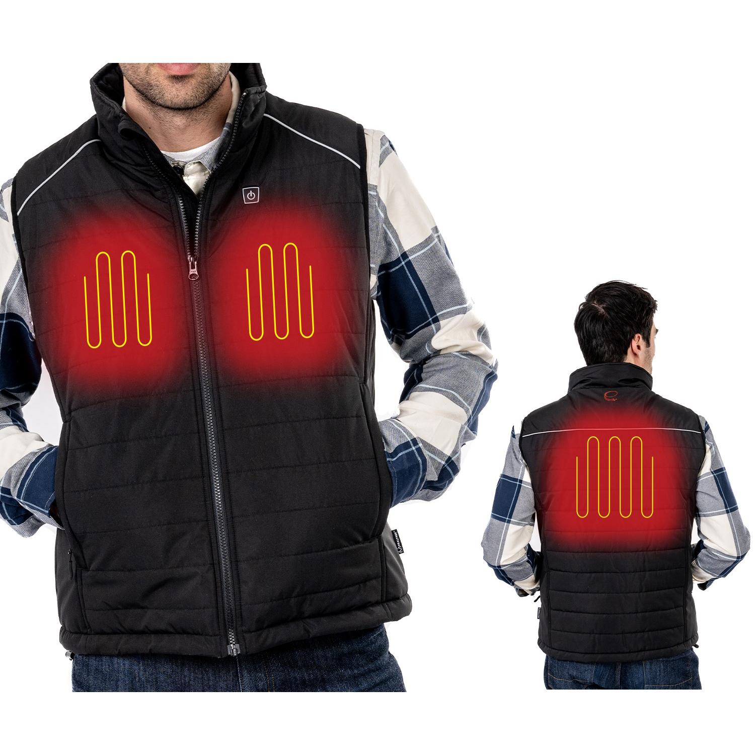 Veste matelassée chauffante pour homme – Solide – P