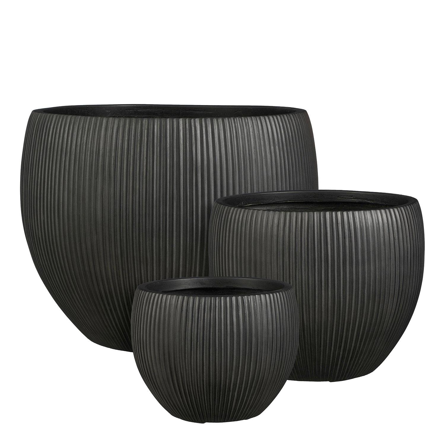 Nuovo Pot Round Black 8" x 11"