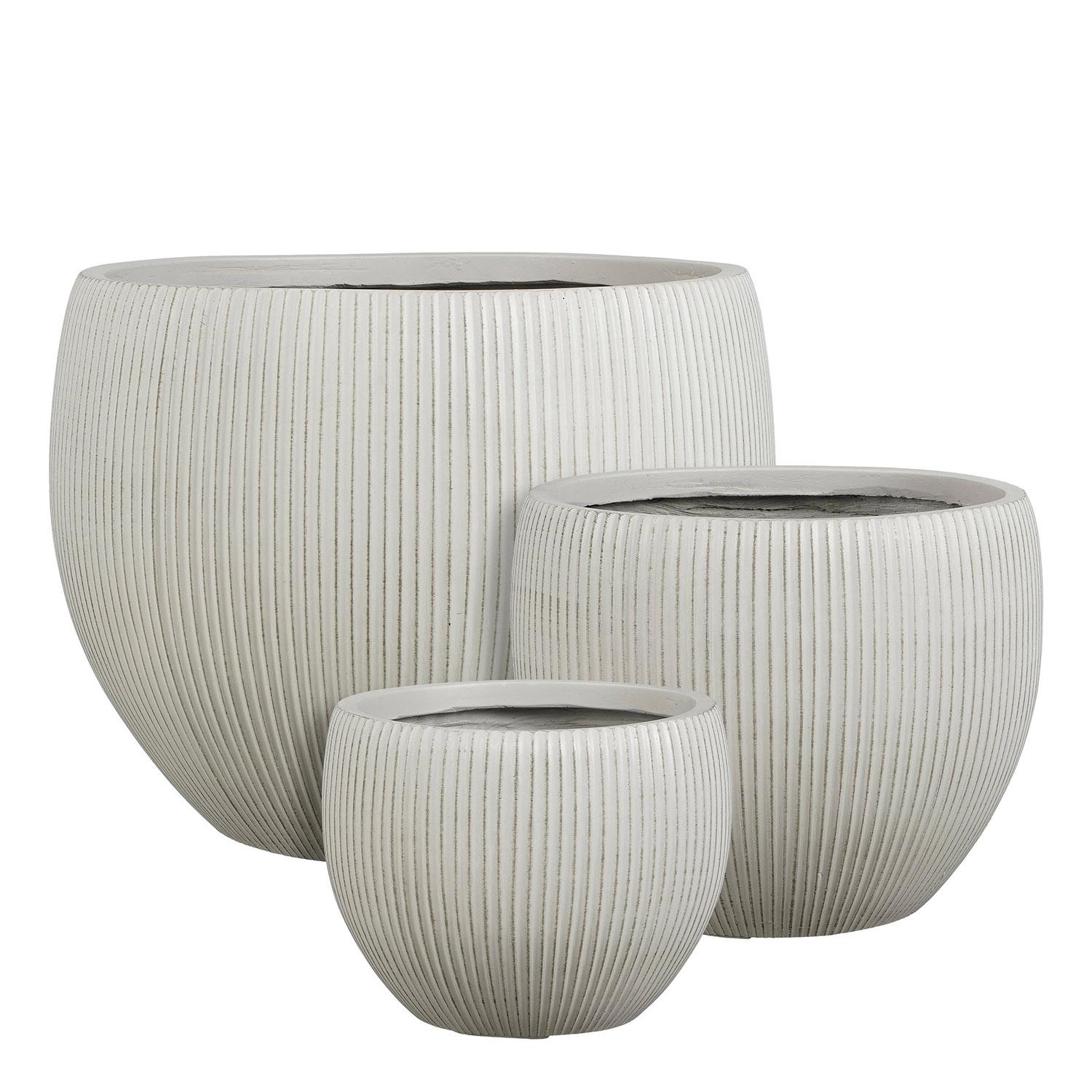 Pot rond Nuovo blanc 15 po x 19 po