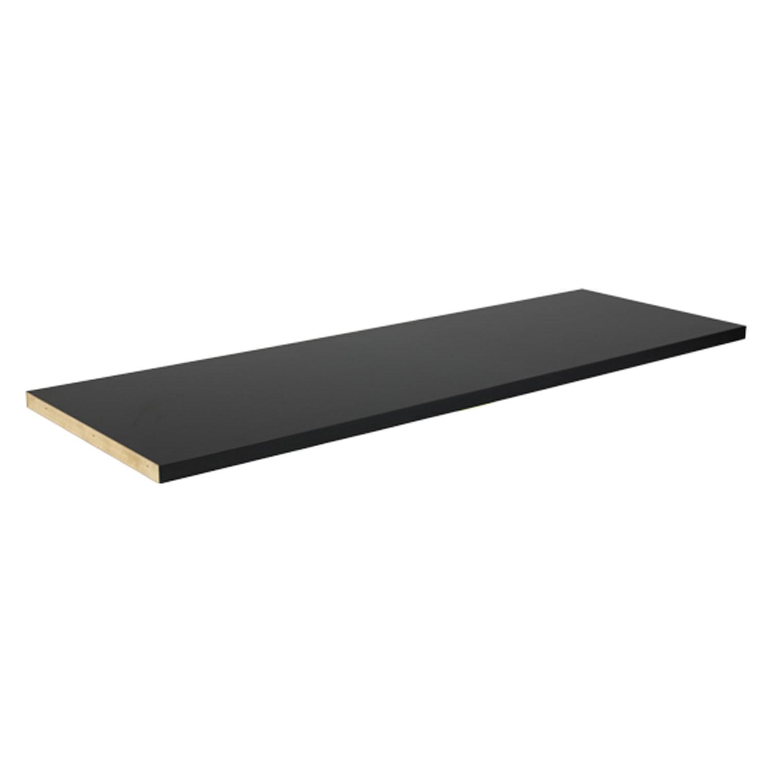 Black Melamine Shelf 12"x96"x5/8"-1 Long Side Edgebanded