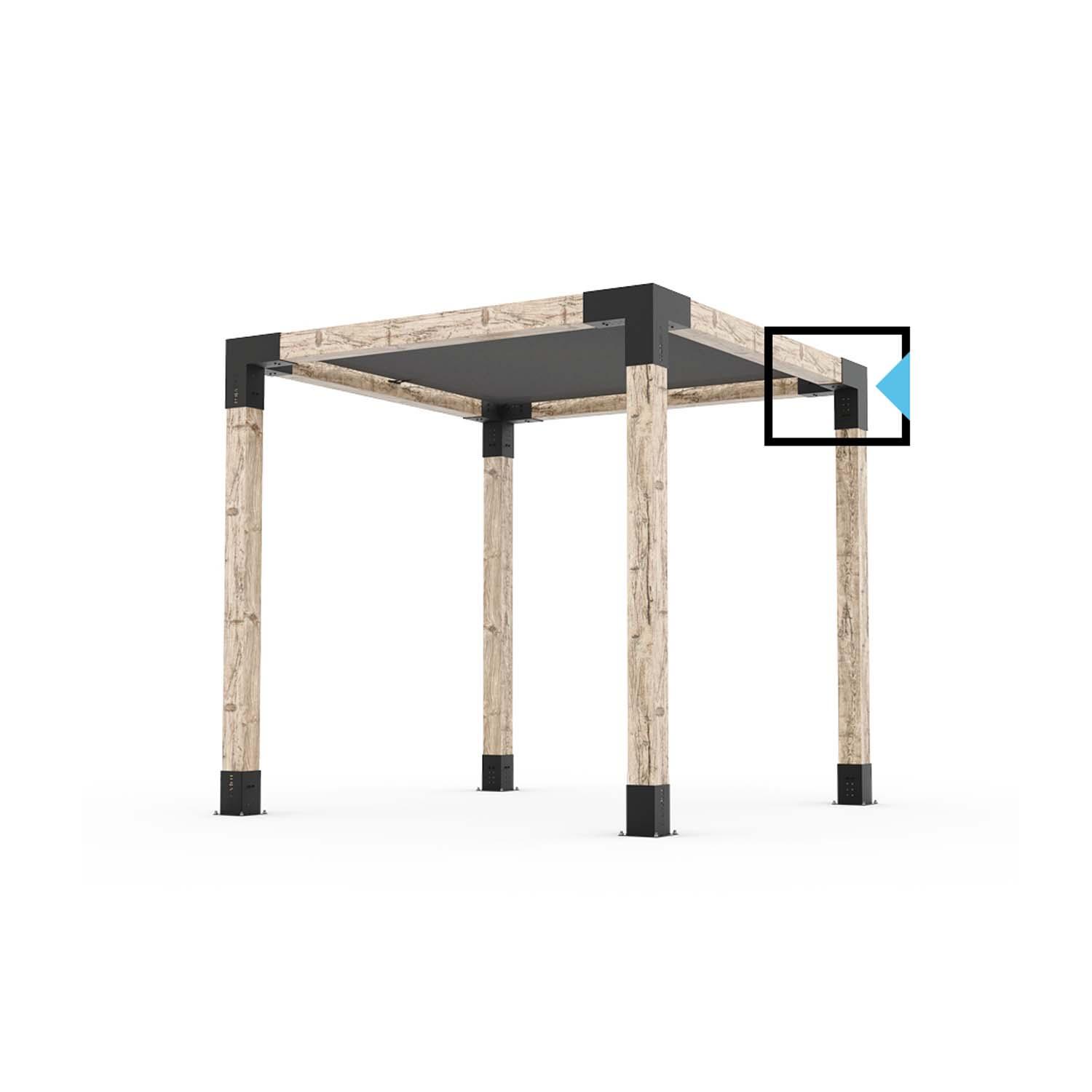 Support d’angle de pergola TRIO pour 6x6 – Paquet de 2
