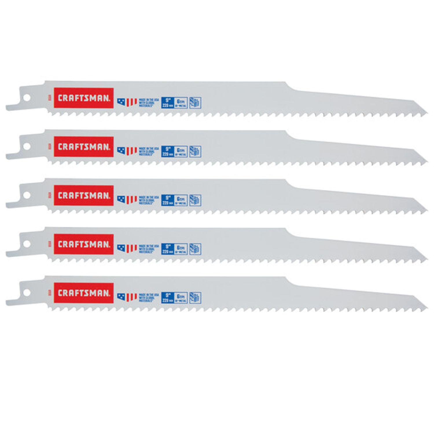 9" Bi-Metal Reciprocating Saw Blade-5/Pack