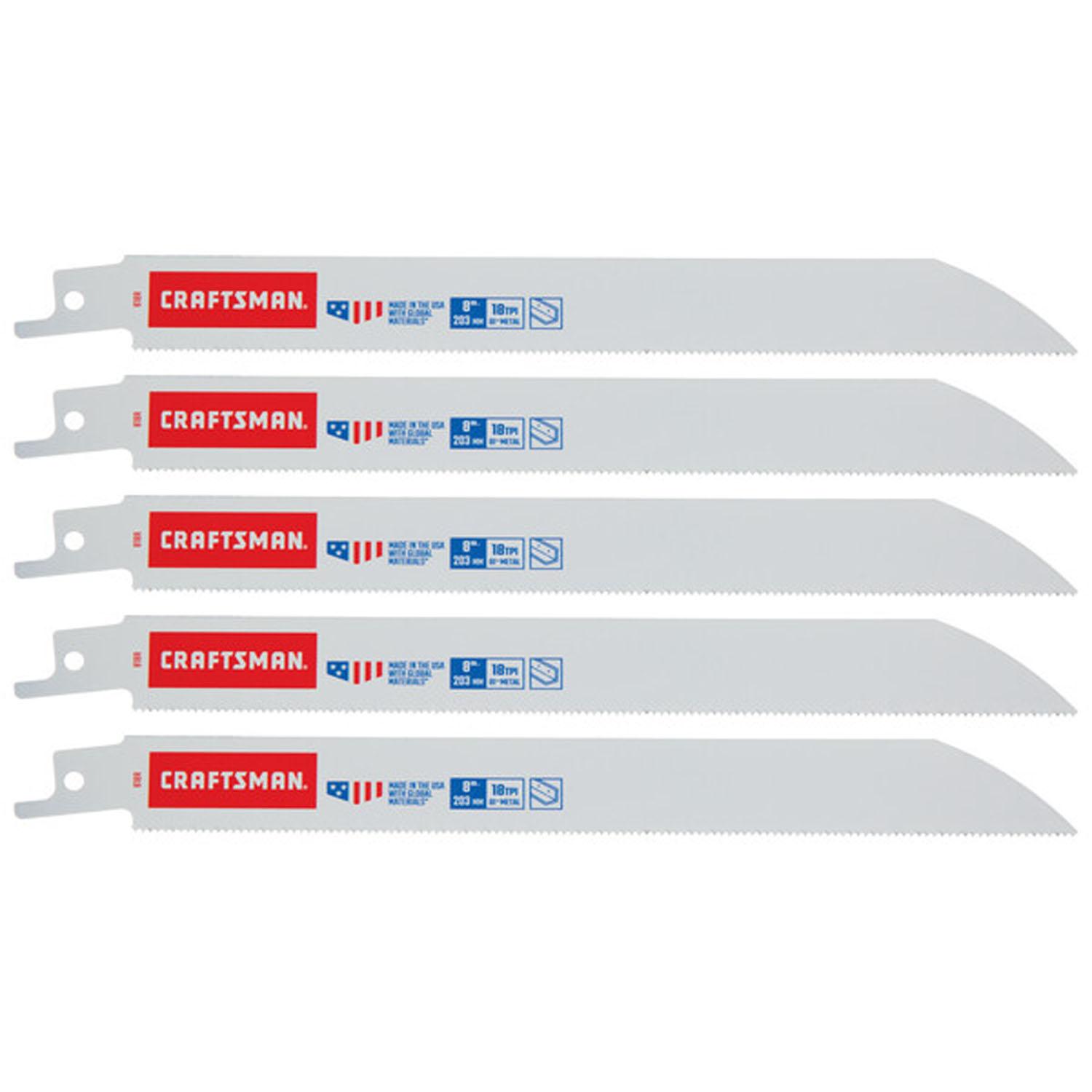 8" Bi-Metal Reciprocating Saw Blade-5/Pack