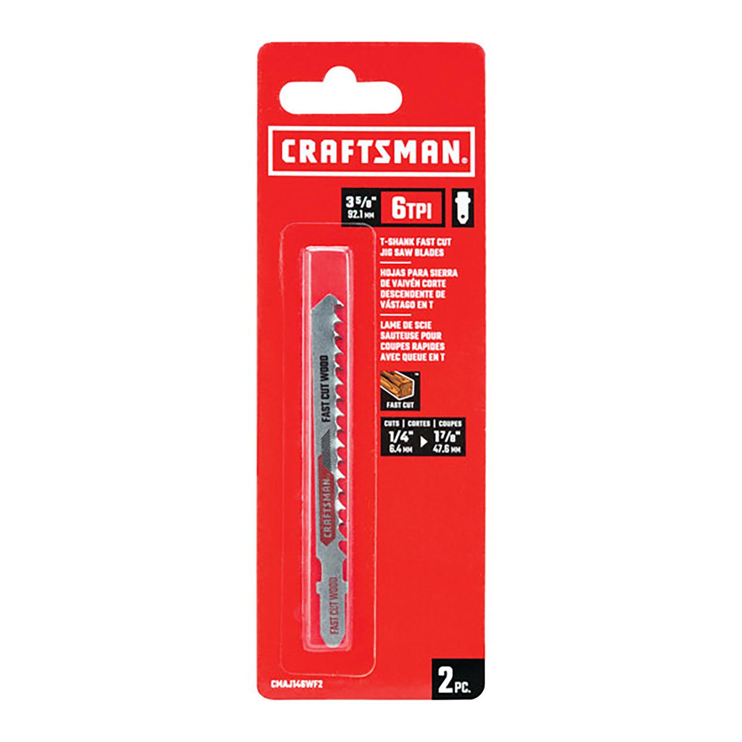 3 5/8" T-Shank Fast Cut Jig Saw Blades-2/Pack