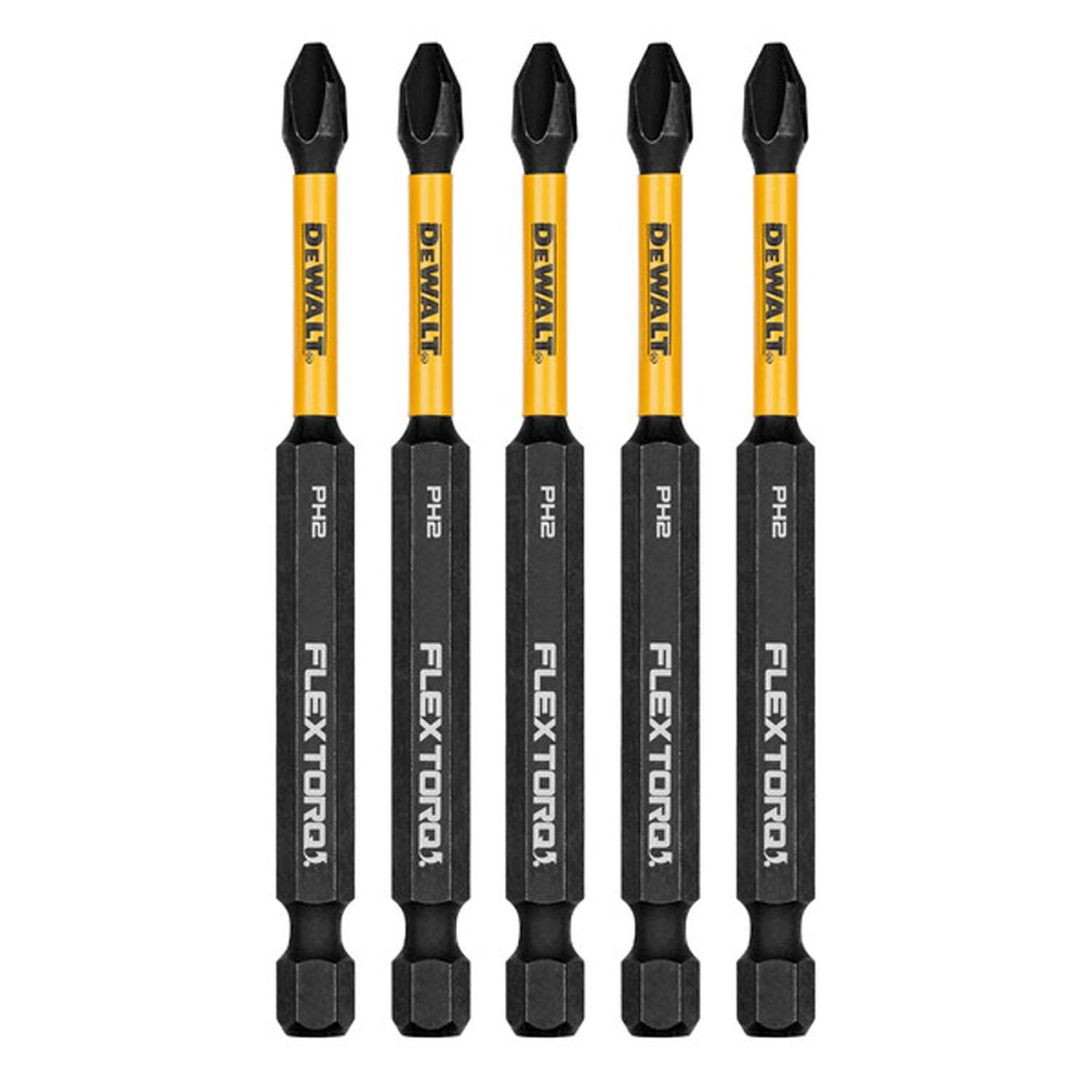 #2 Phillips 3-1/2" FlexTorq-5/Pack