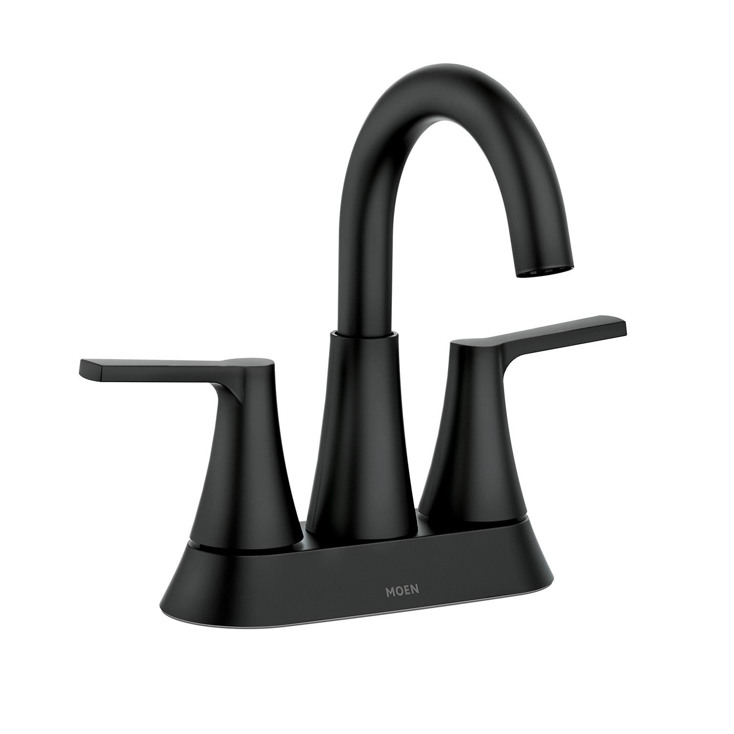 Robinet bain 2 poignées Mikah – noir mat