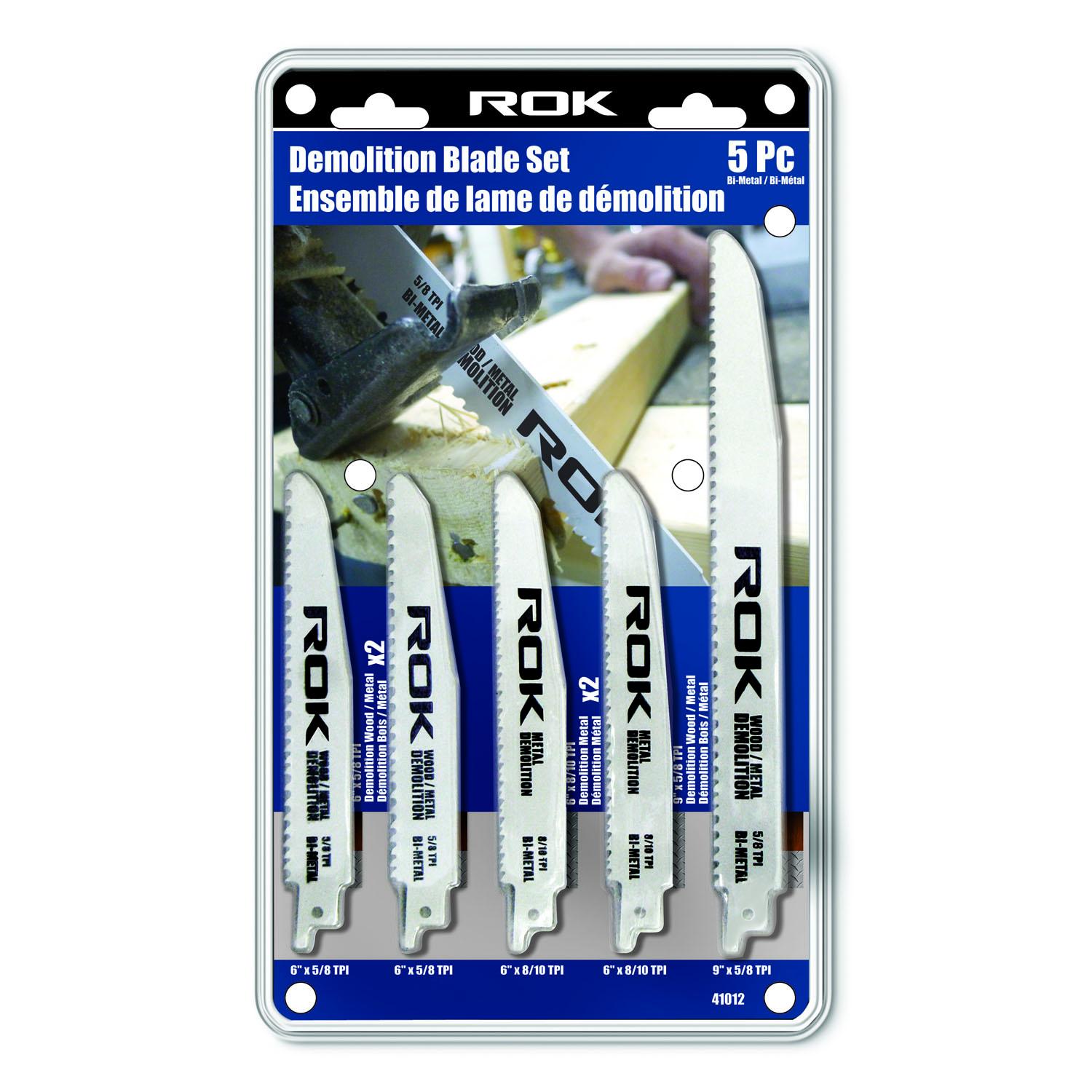 Demolition Reciprocating Saw Blade Set Bi-Metal-5/Pack