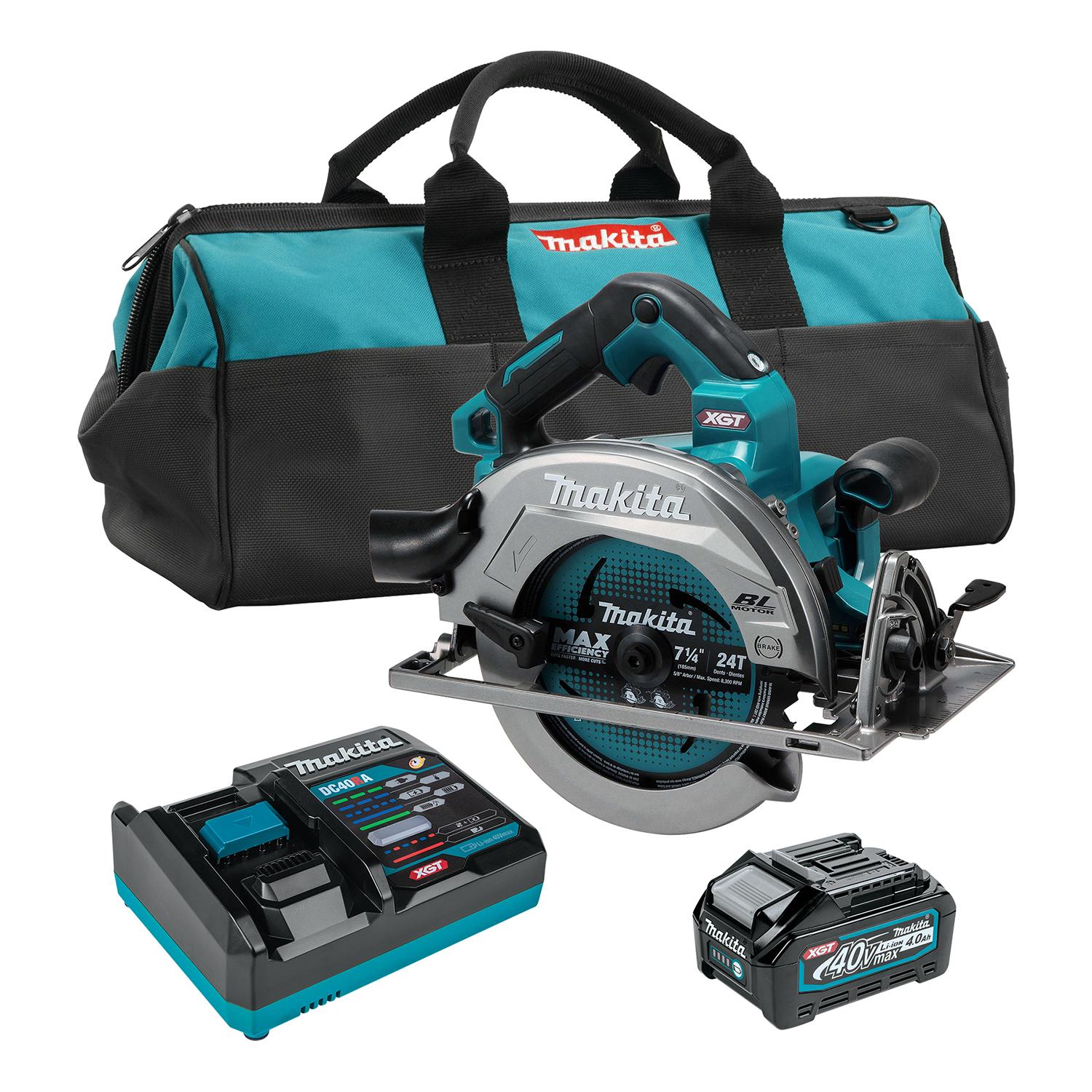 Scie circulaire Makita 40V MAX XGT 7-1/4 po 4,0 Ah (Trousse)