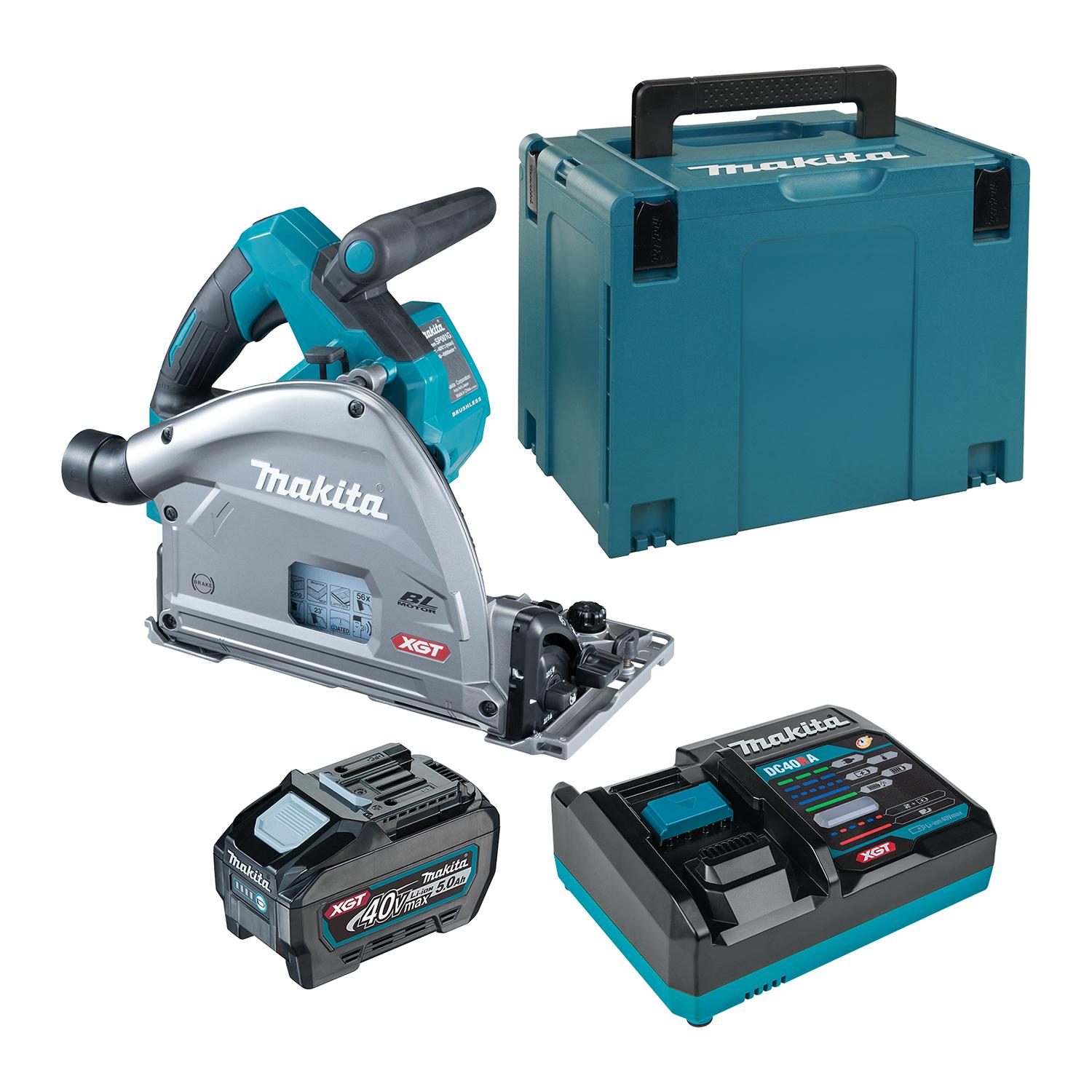 Scie plongeante Makita 40V MAX XGT 5,0 Ah (Trousse)