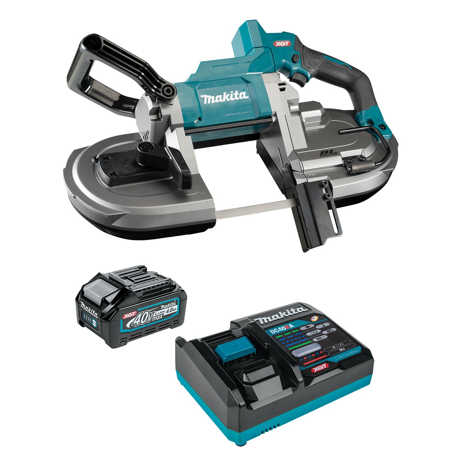 Scie à ruban portative Makita 40V MAX XGT 4,0 Ah (Trousse)