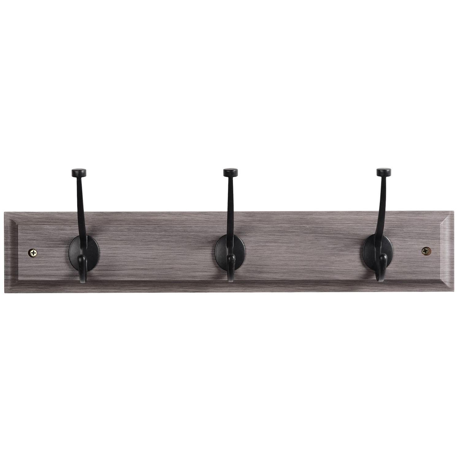 MDF Board with 3 Black Hooks