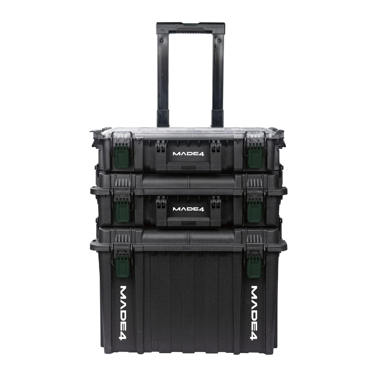 3 Piece Stackable Rolling Tool Box
