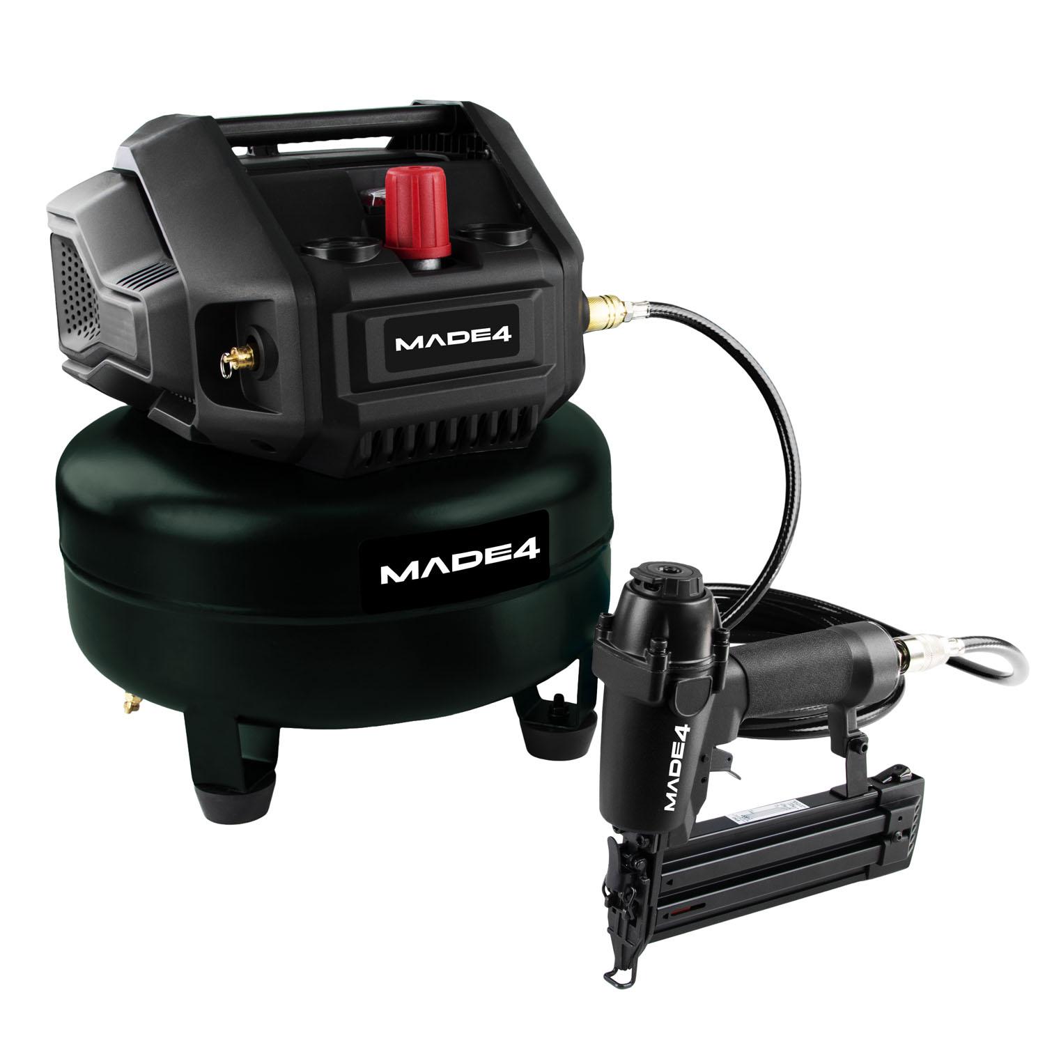 6 Gallon Pancake Compressor with Brad Nailer kit