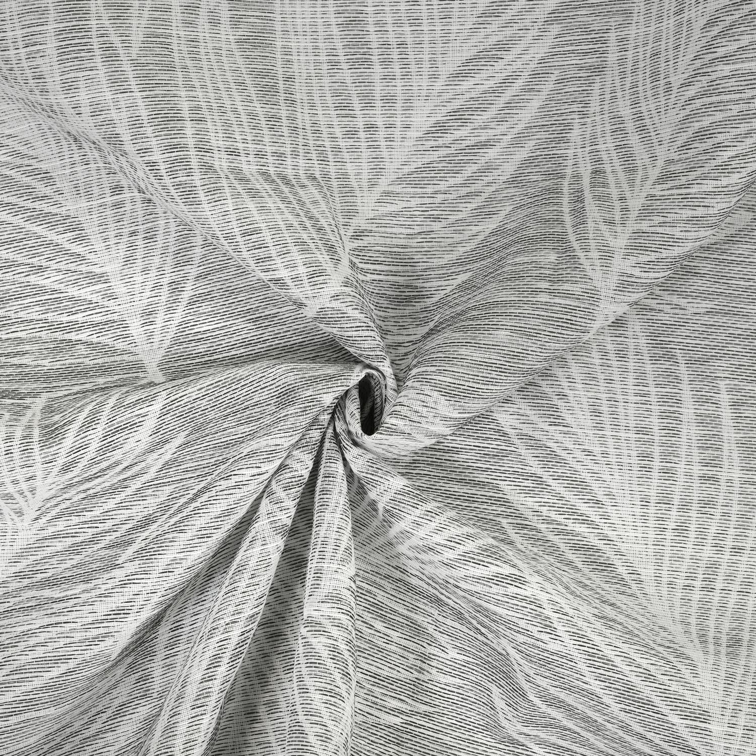 52"x84" Eleanor Jacquard Leaf Grommet Panel Grey