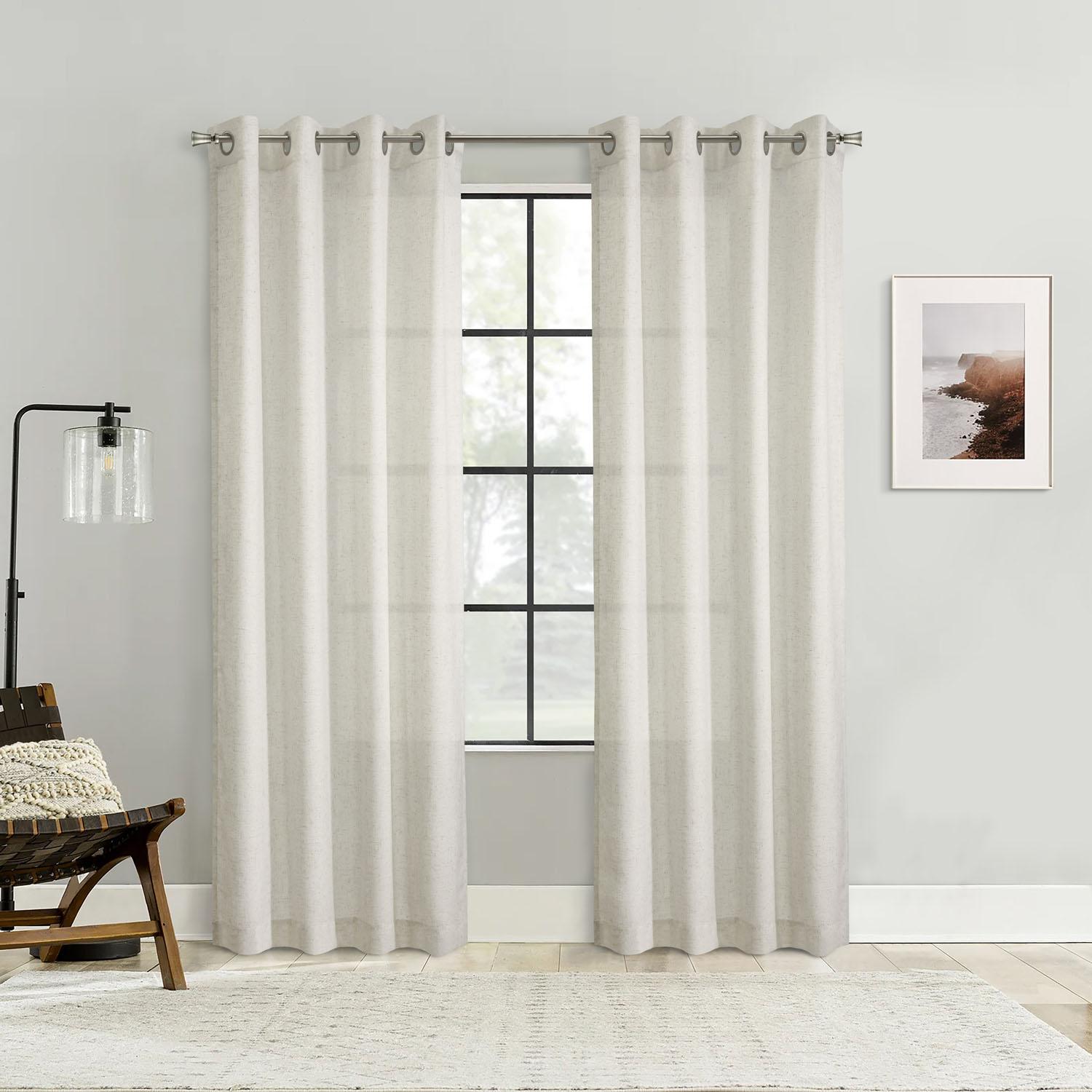 Panneau à œillets Samuelson en faux lin 52 po x 84 po – Lin