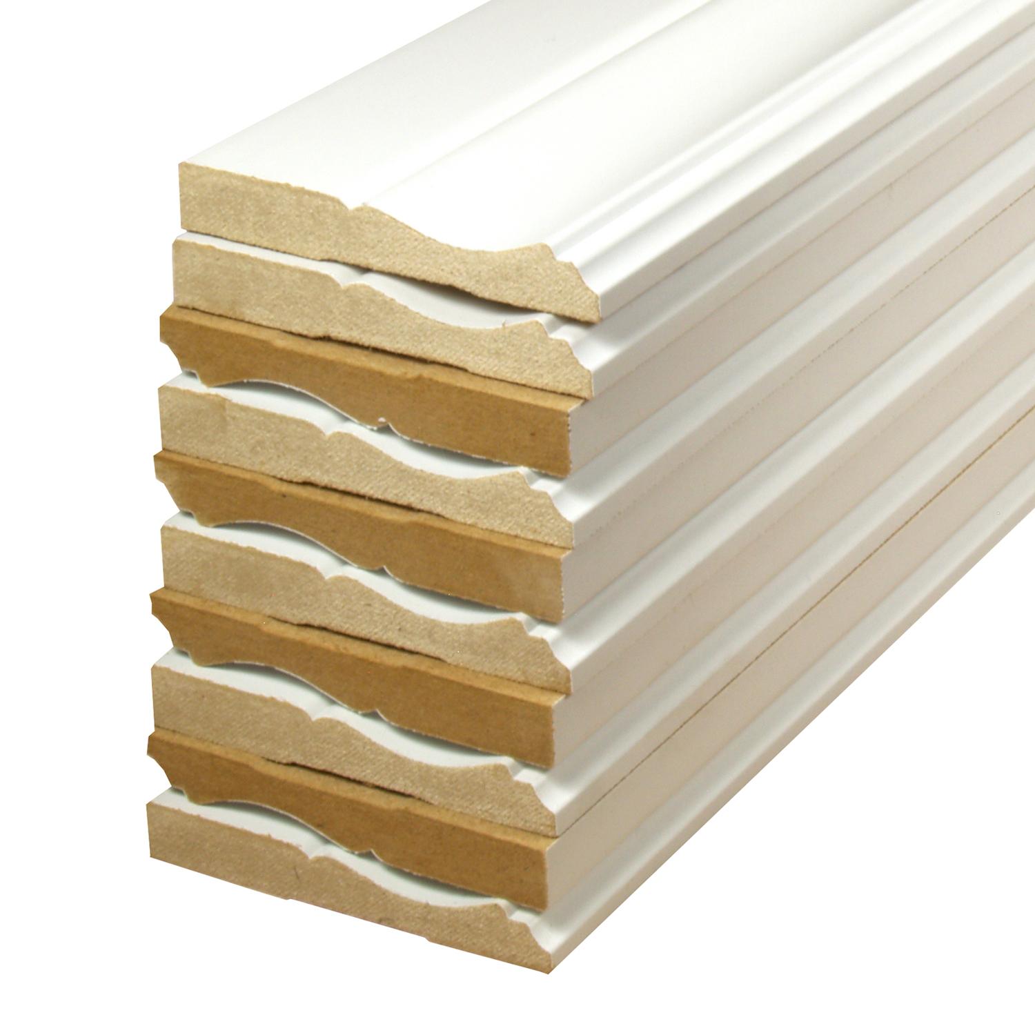 1/2" x 3 1/4" x 8' Colonial MDF Baseboard Valupak (10/Pack)
