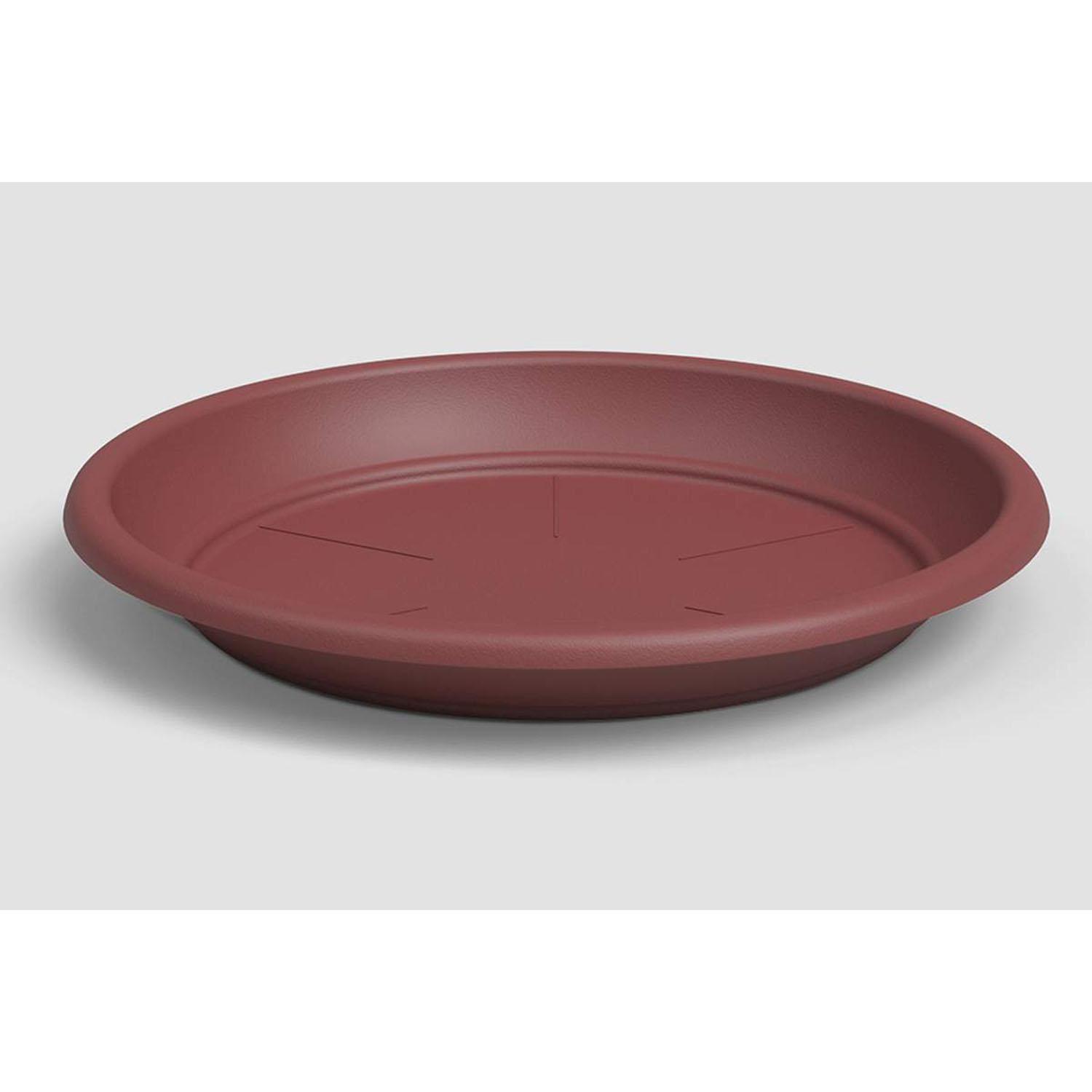 Saucer Dark Red Plastic 7"