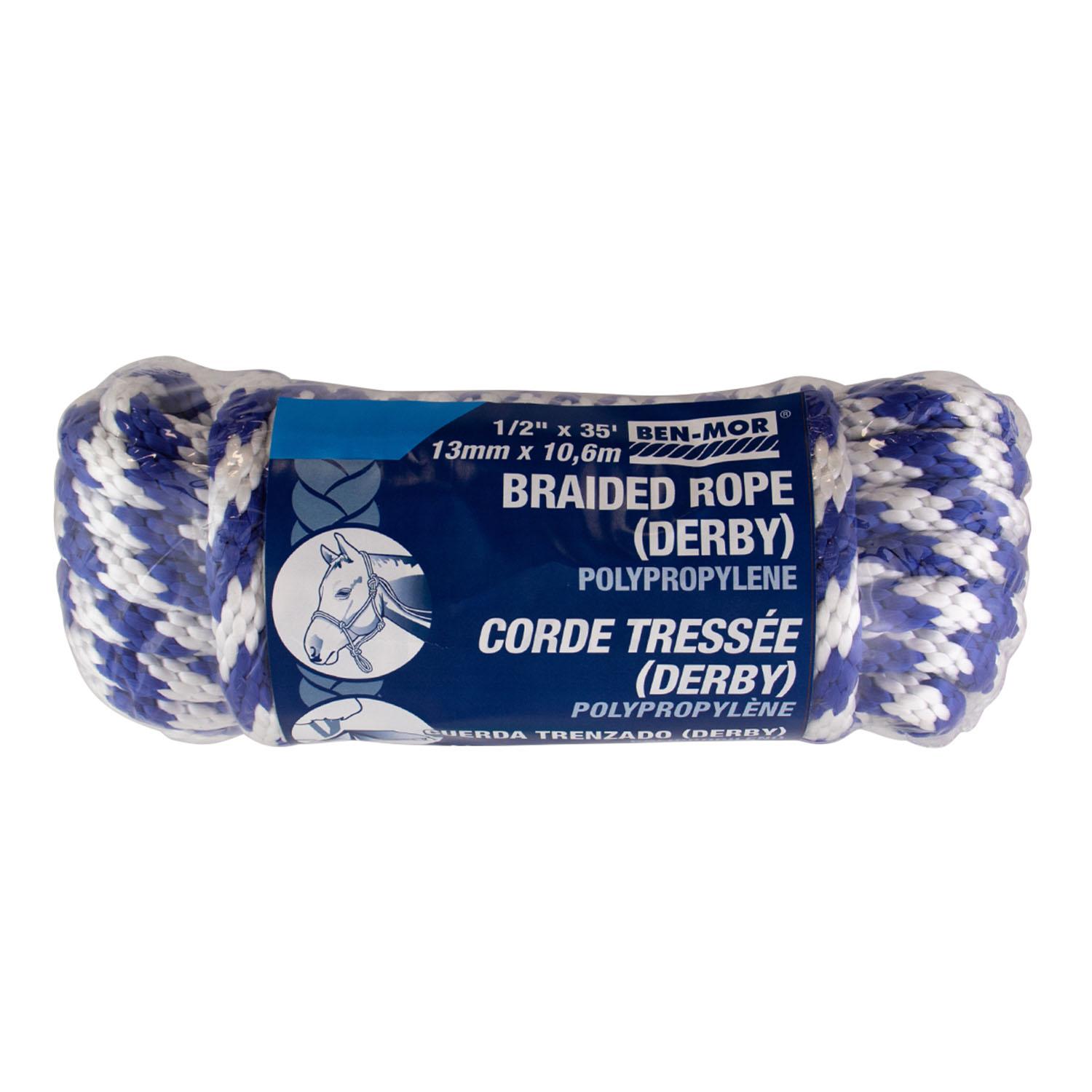 Derby Braided Polypropylene Rope - 1/2" x 35'