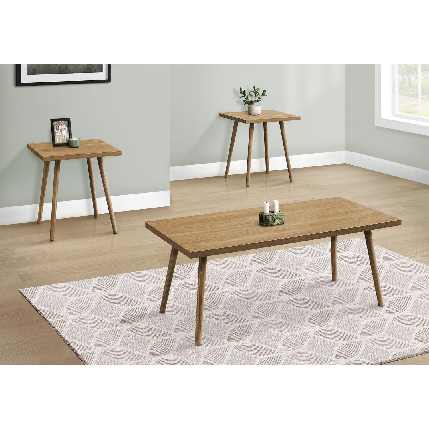 Table Set 3-Piece-Light Walnut