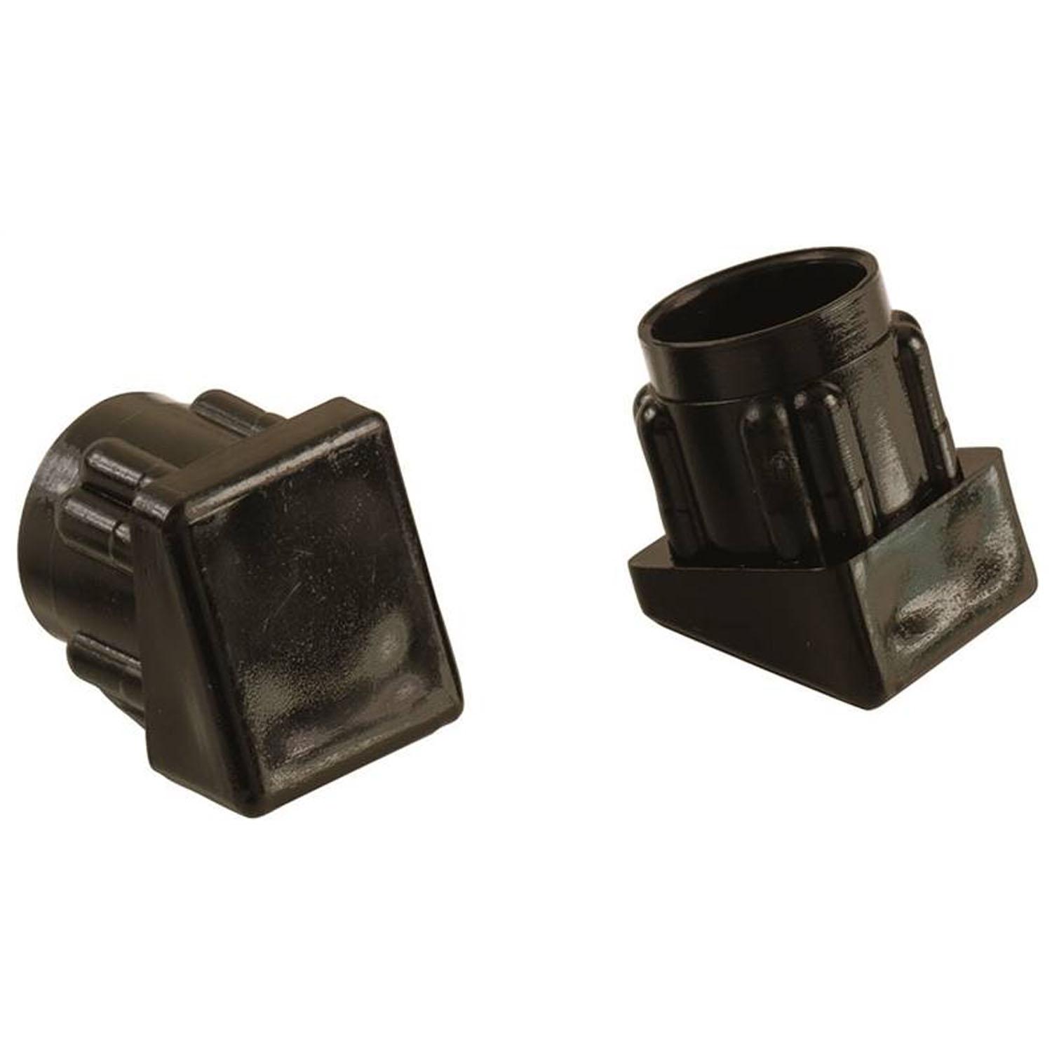 7/8" Inside Angle Plastic Black Leg Tip