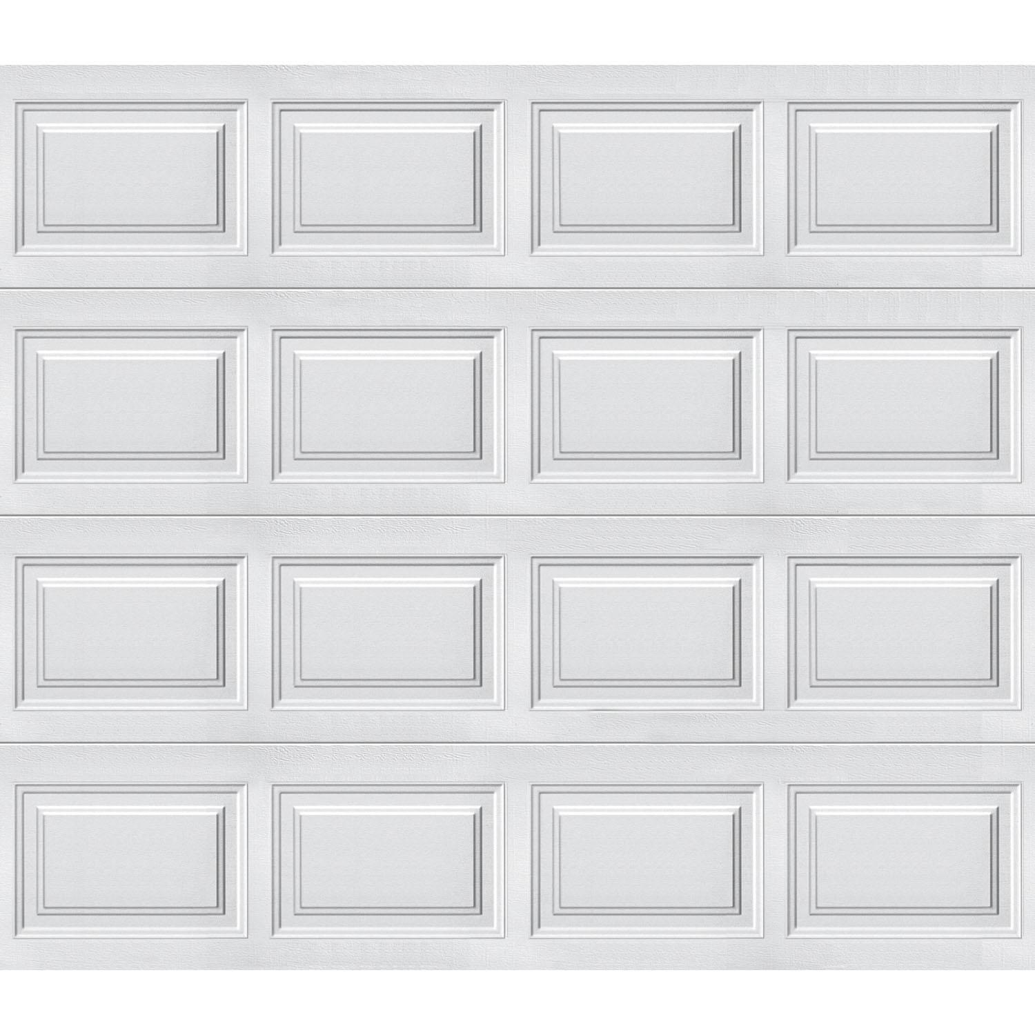 Porte de Garage Blanche Isolée en Acier Classique 9' x 7'