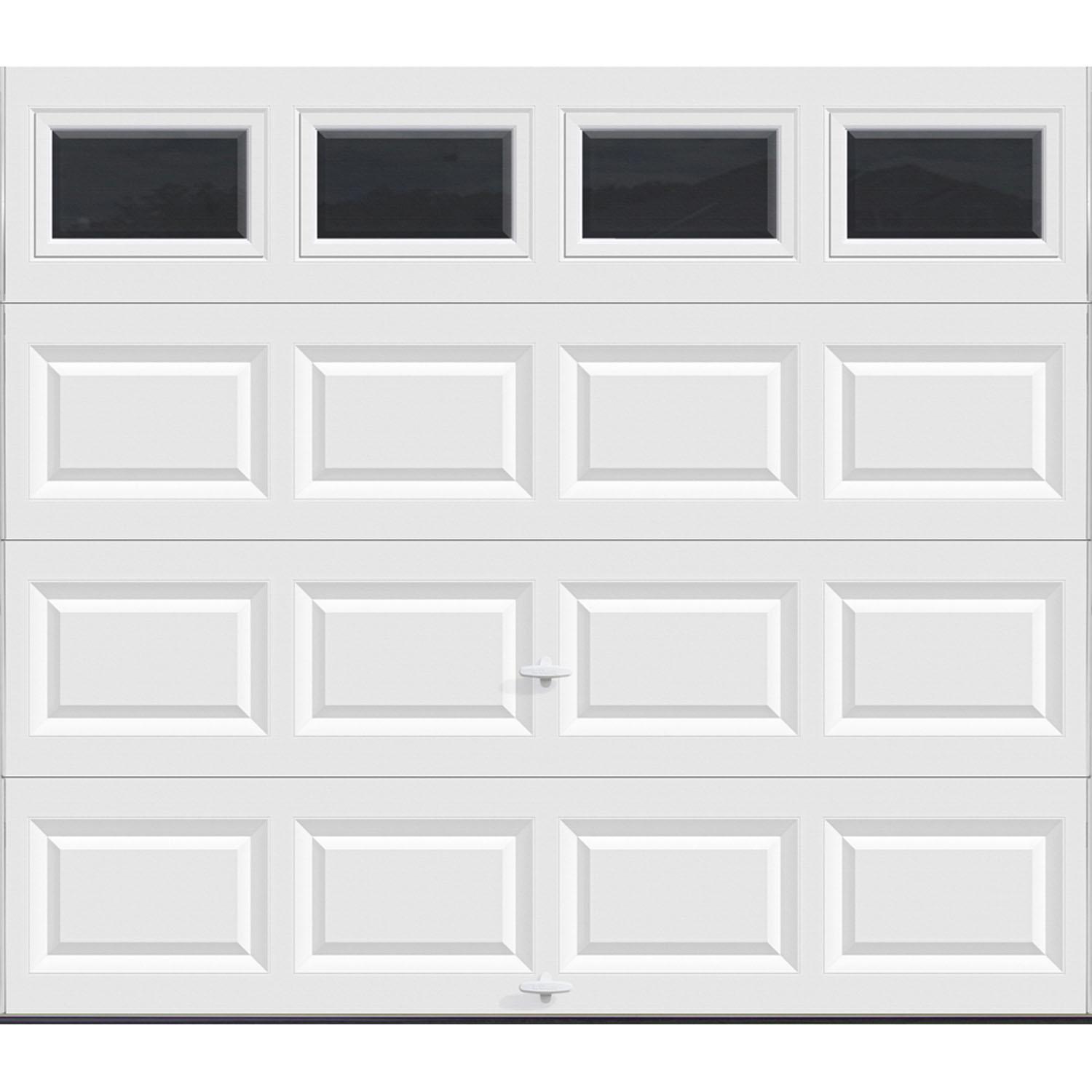 Porte garage acier blanc + fenêtres 8'x7'