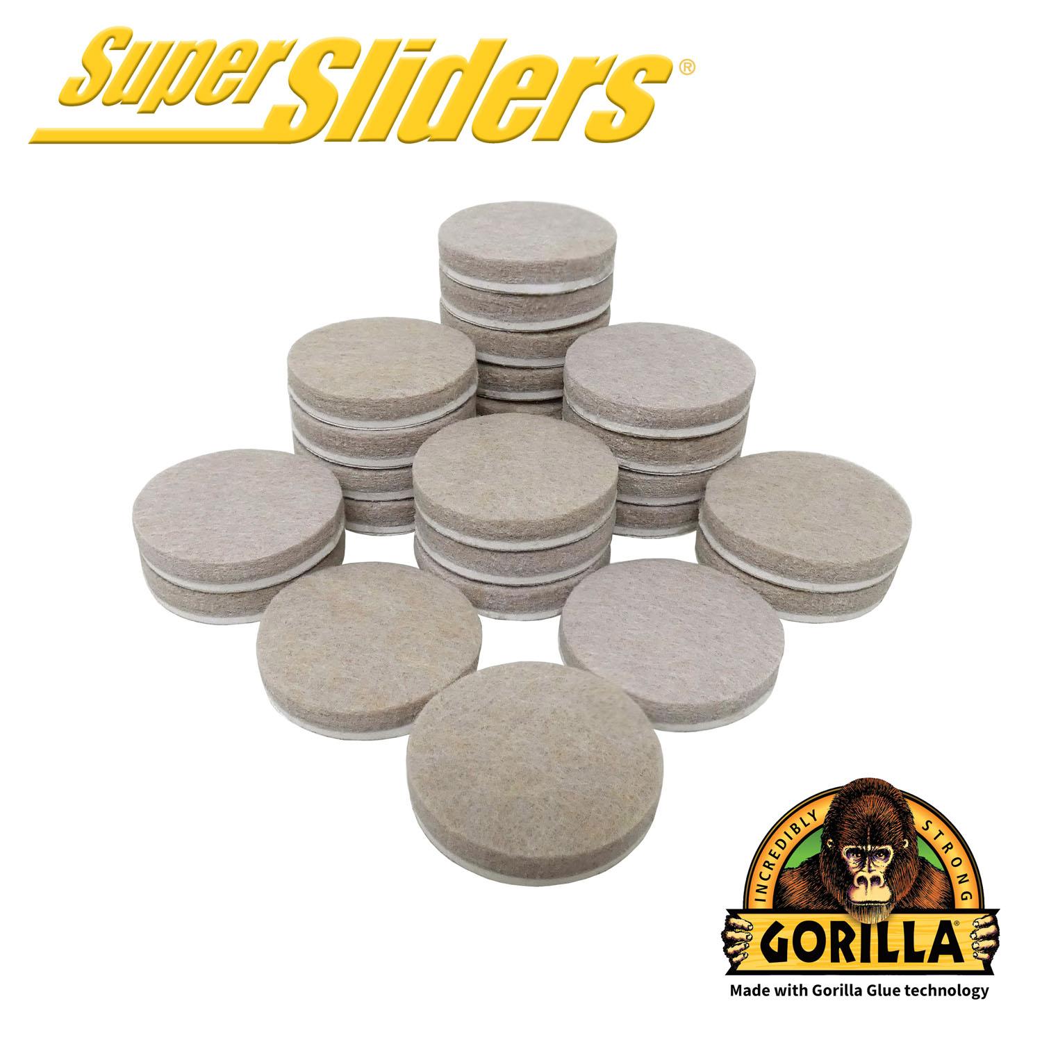 Tampons en Feutre 1-1/2" Beige Super Sliders & Gorilla Glue