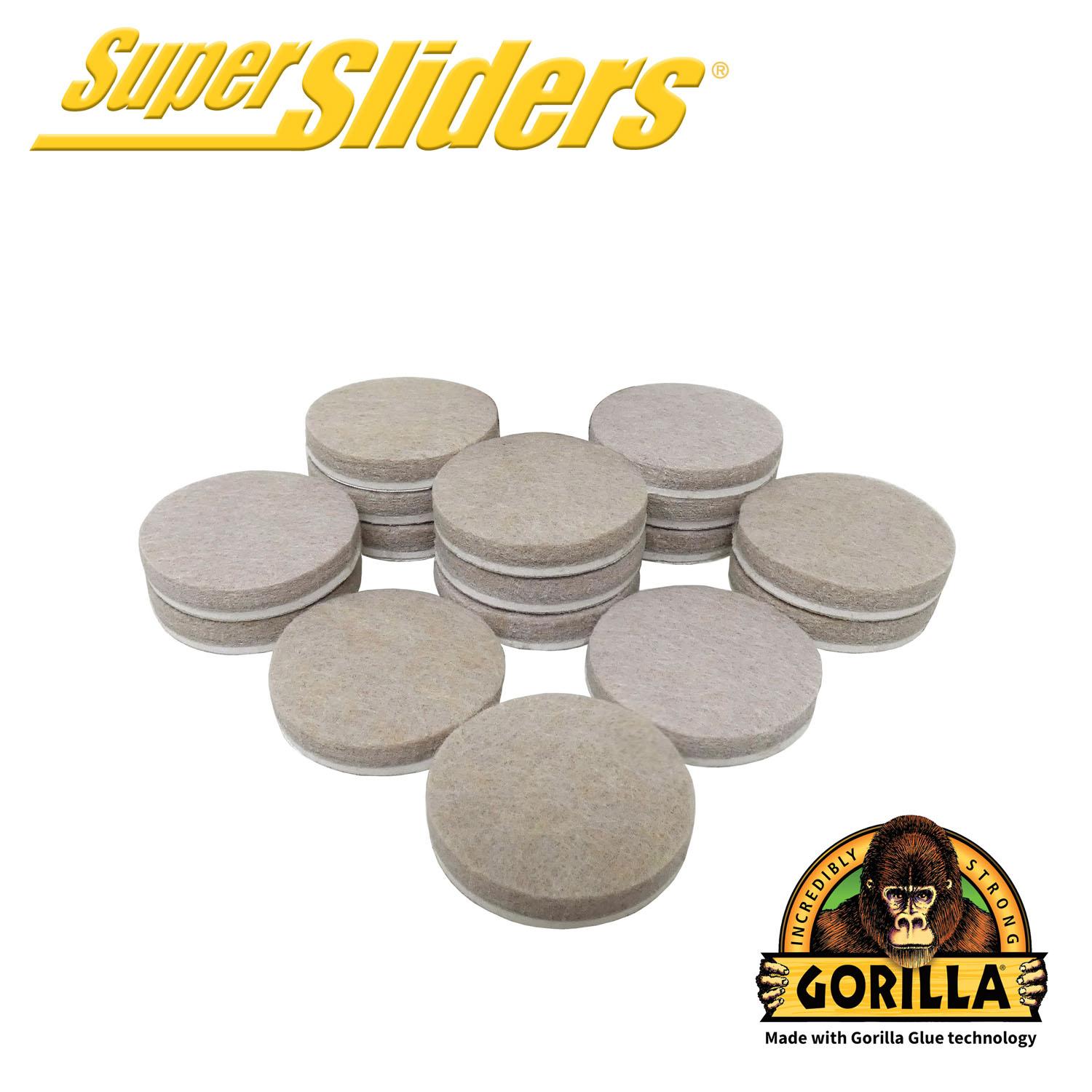 Tampons en Feutre 1-1/2" Beige Super Sliders & Gorilla Glue
