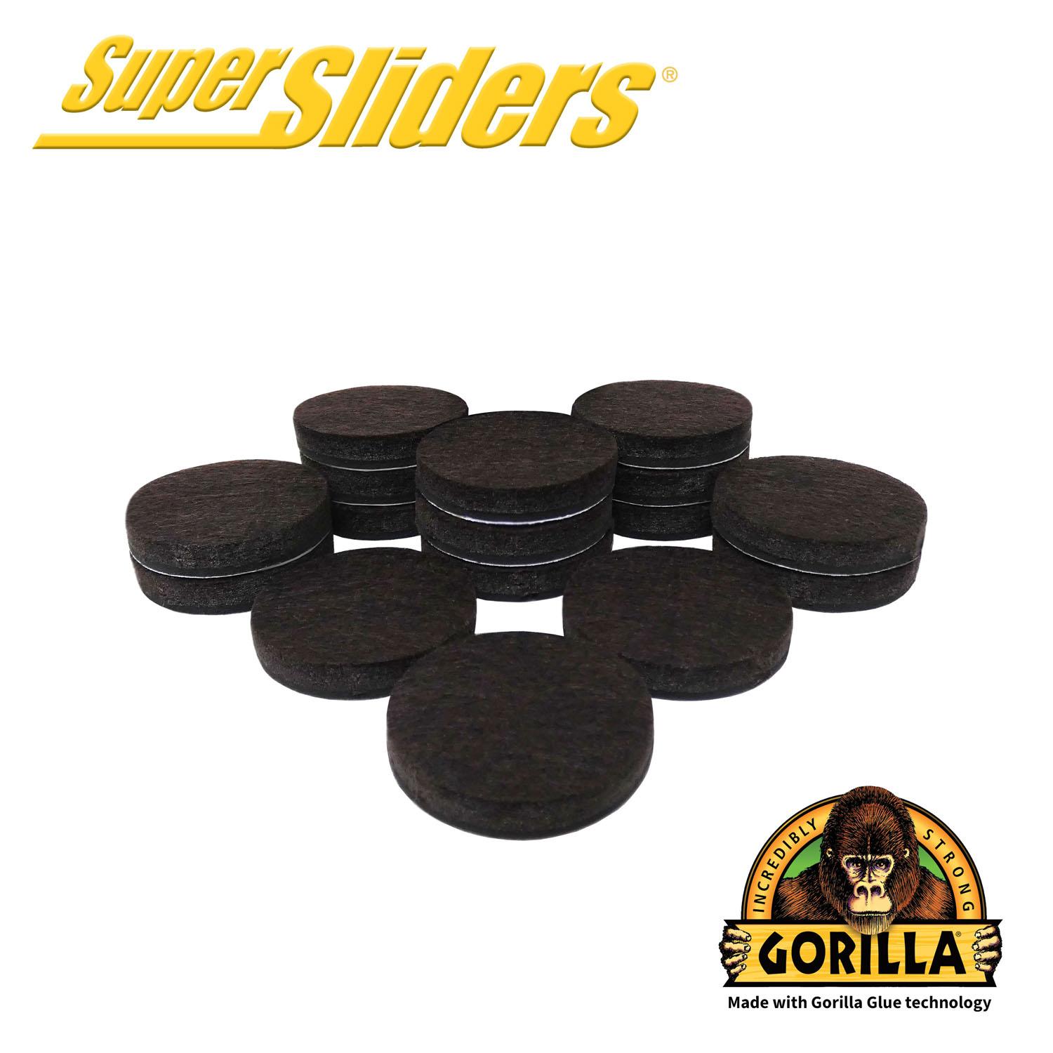 Tampons en Feutre 1-1/2" Brun Super Sliders & Gorilla Glue