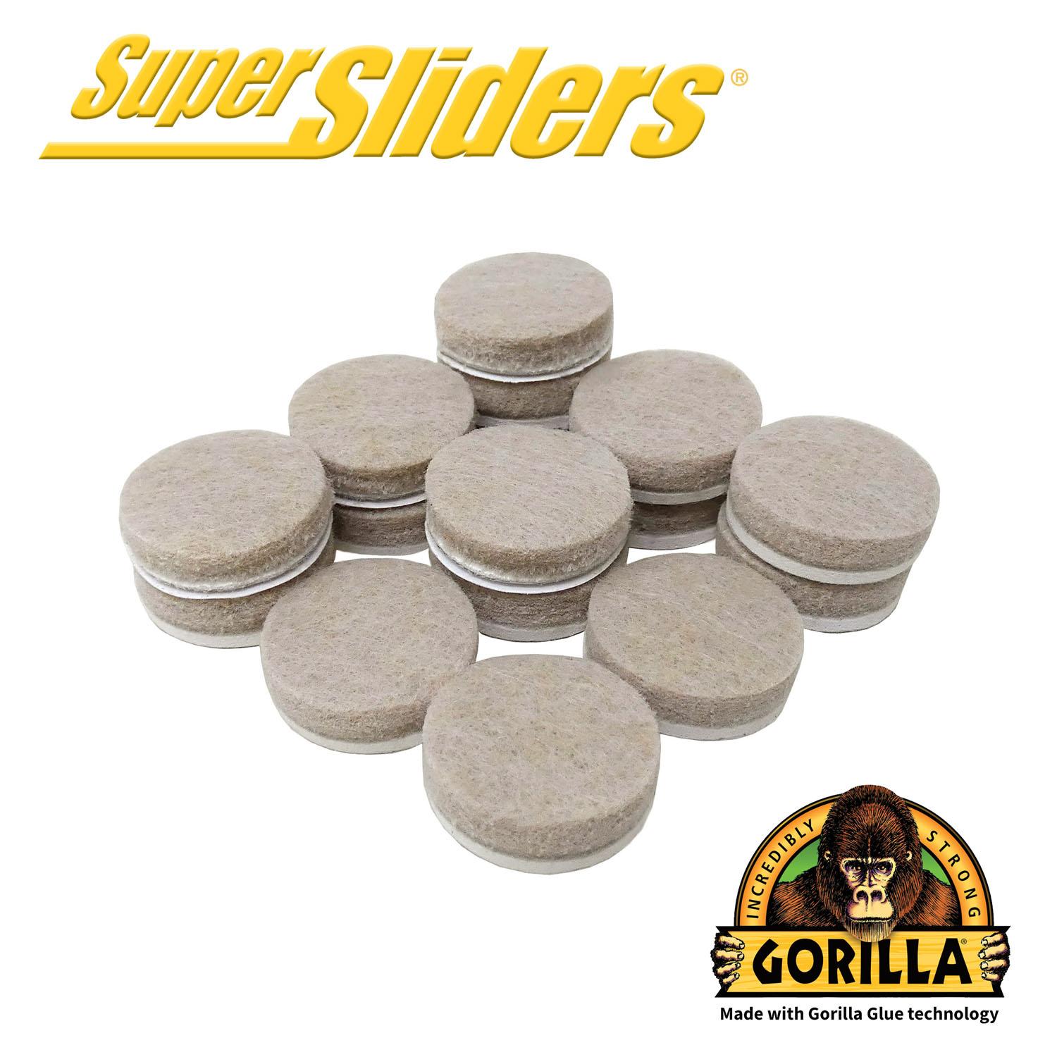 Tampons en Feutre 3/4" Beige Super Sliders & Gorilla Glue