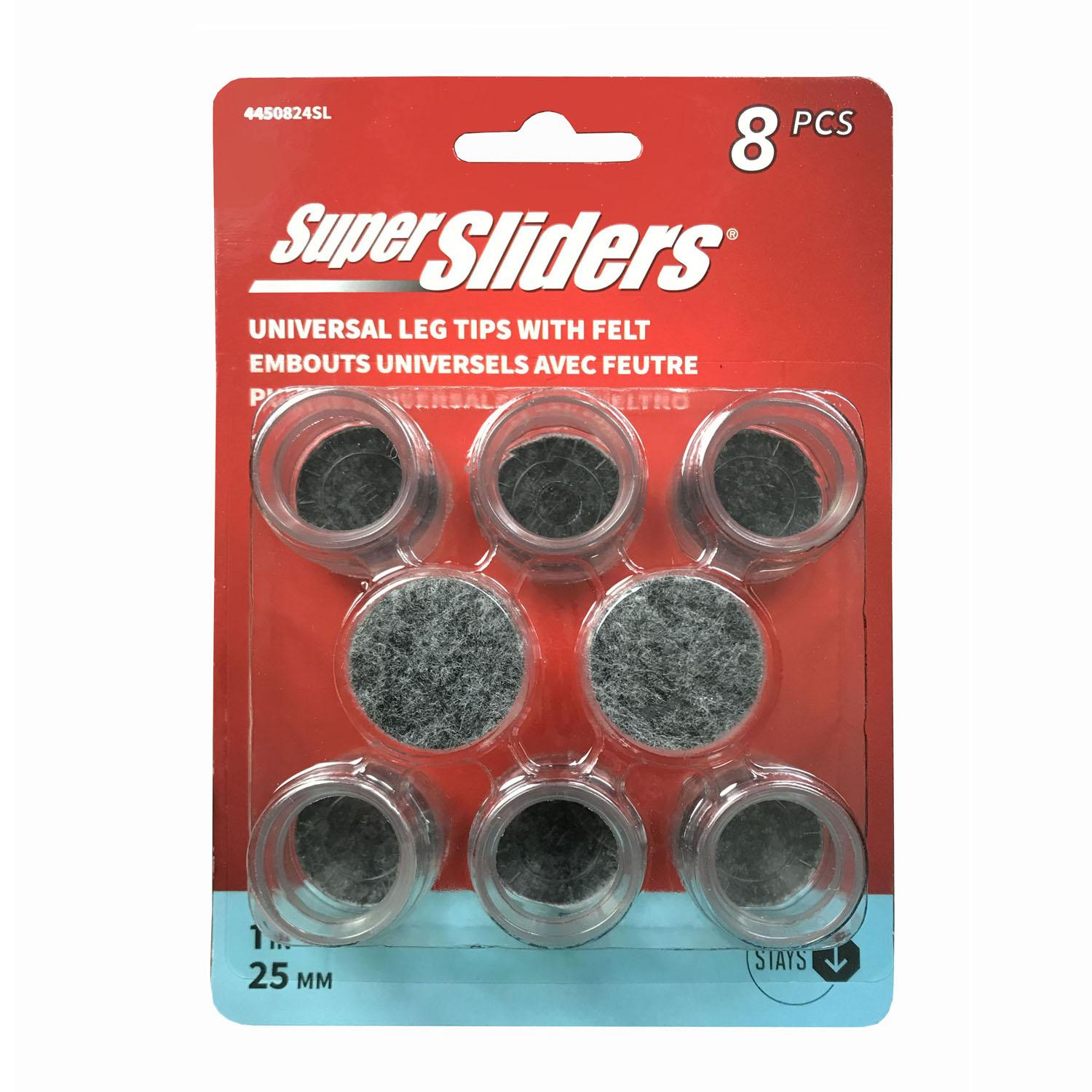 Embout de Pied Universel Transparent 1" Super Sliders