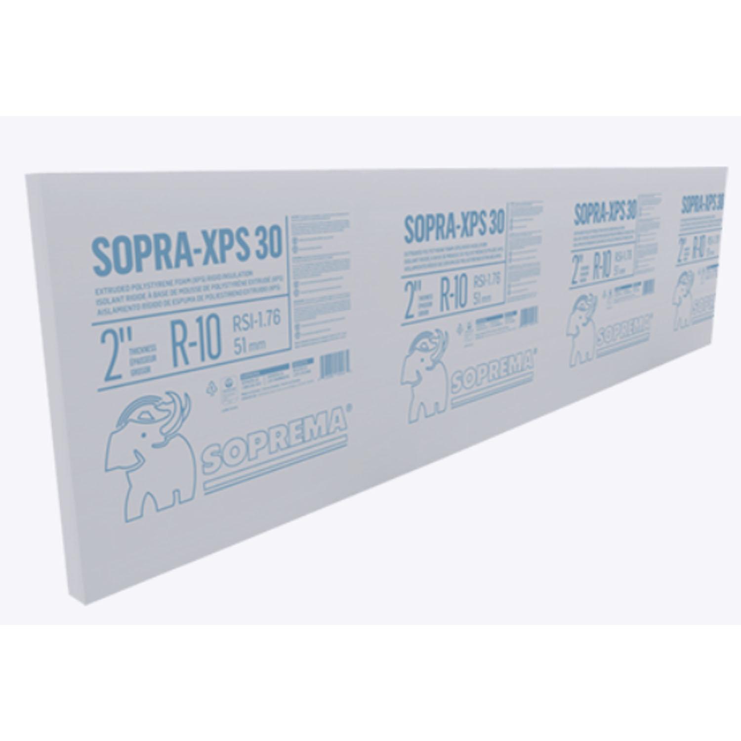 Sopra-XPS 30 à Emboîtement 4 Côtés 2' x 8' x 2.5"