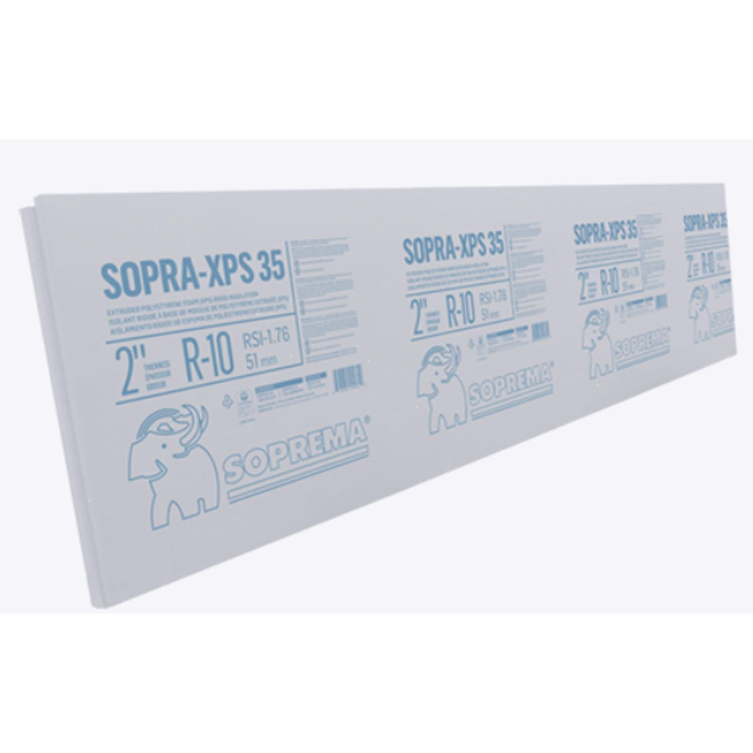 Sopra-XPS 35 à Emboîtement 4 Côtés 2' x 8' x 1"
