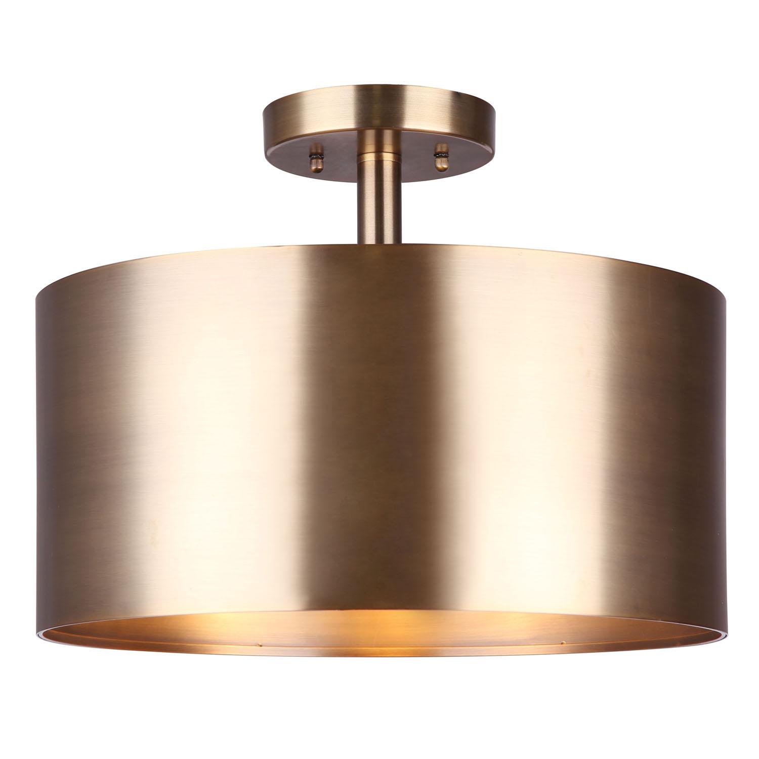 3-Light Semi-Flush - Gold