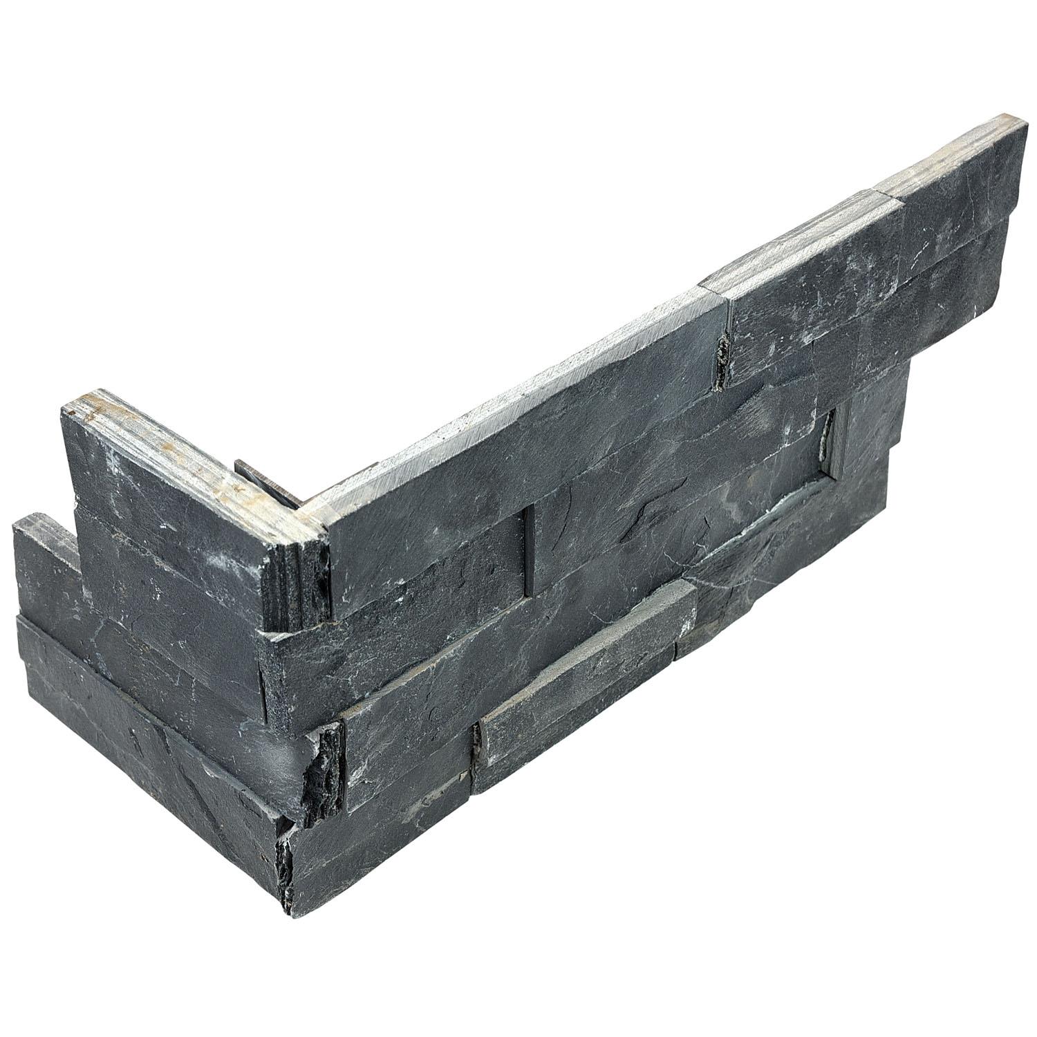 Parement 6x18" Carbon Ardoise coin assemblé