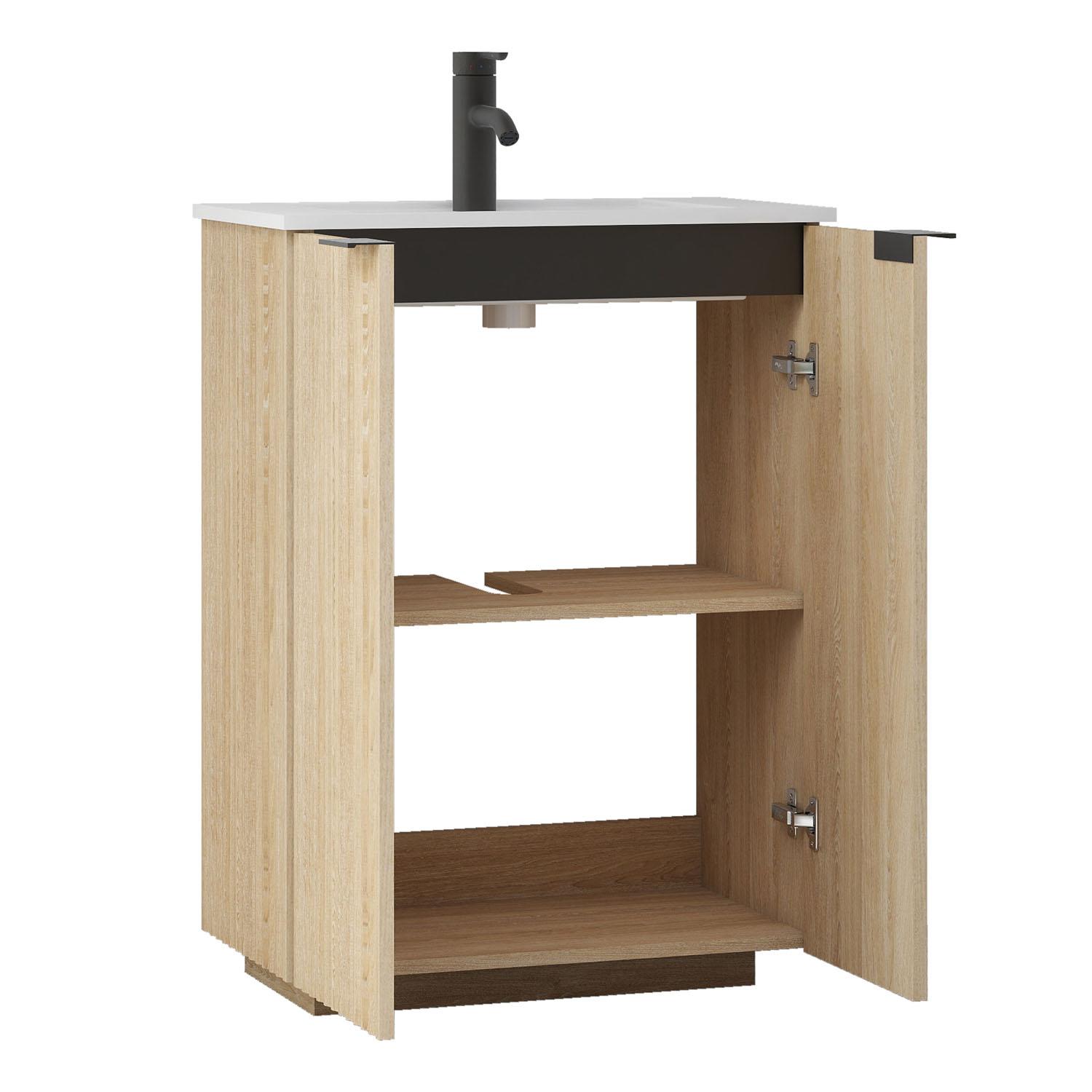 24" Wood Fluted Vanity