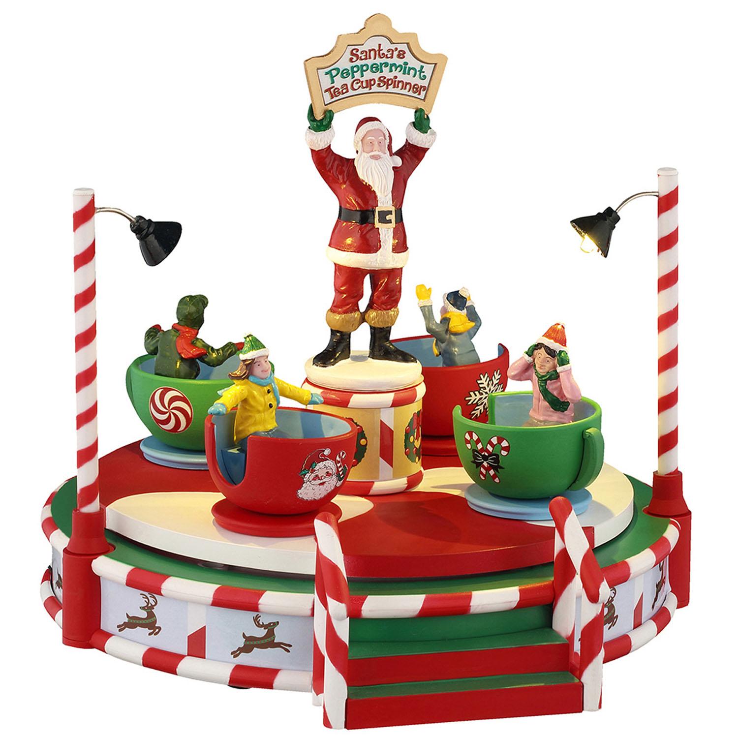 Santa's Peppermint Teacup Spinner