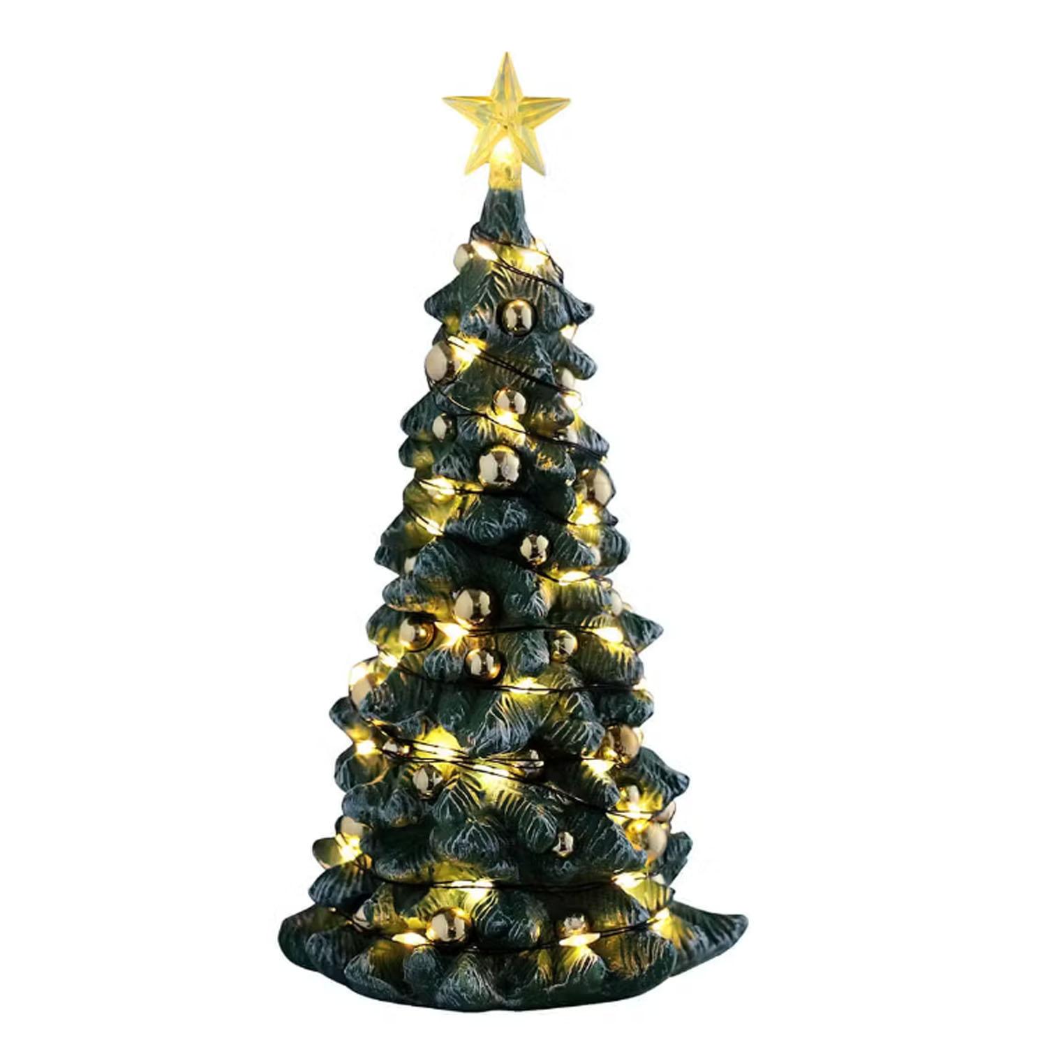 Sapin de Noël Enneigé avec Lumière Claire