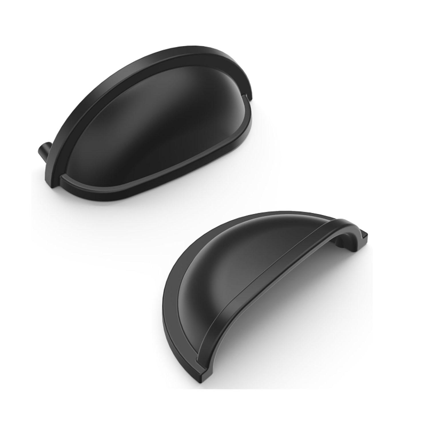 3" Center to Center Williamsburg Cup Pull- Matte Black
