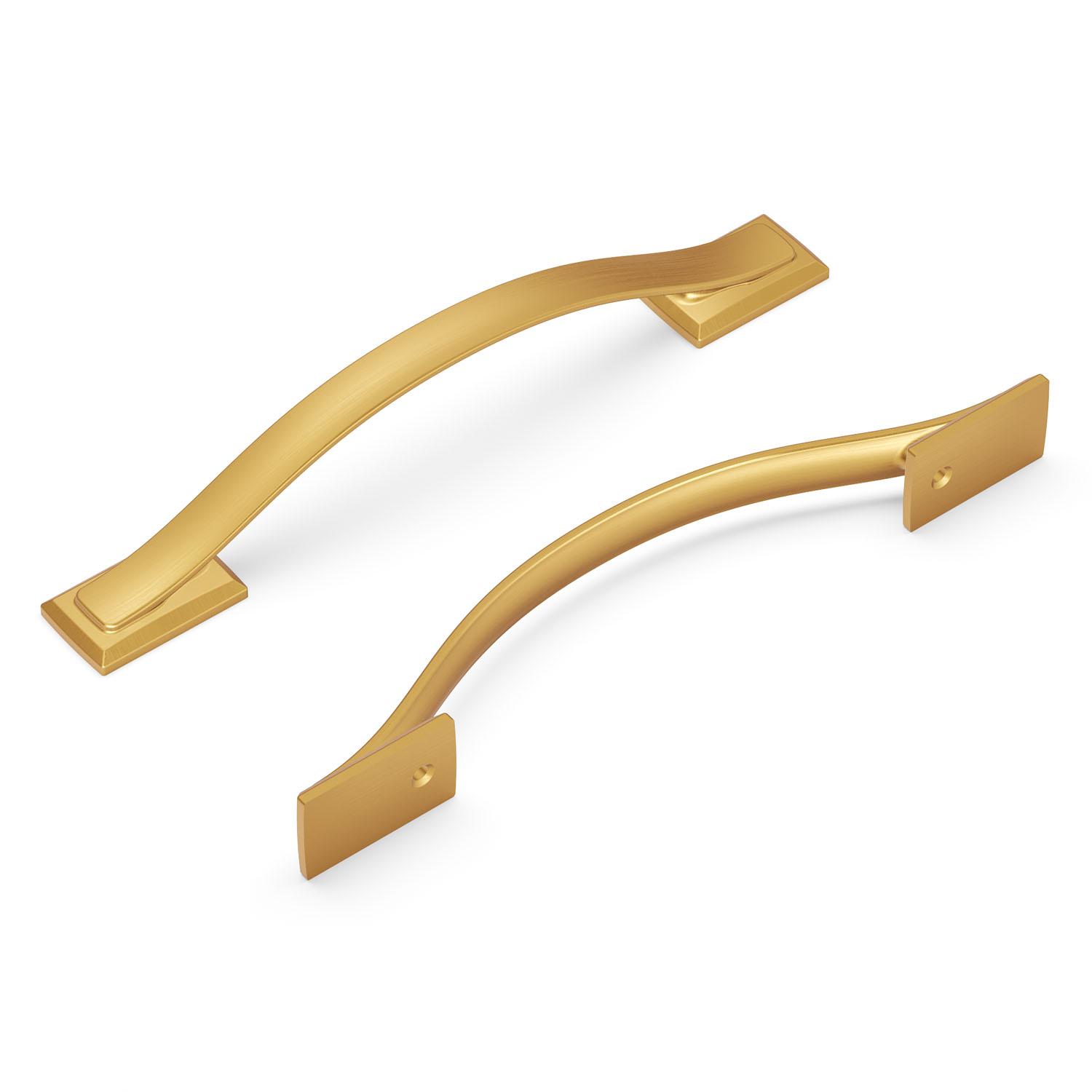 5/16" Center to Center Dover Pull- Brushed Golden Brass