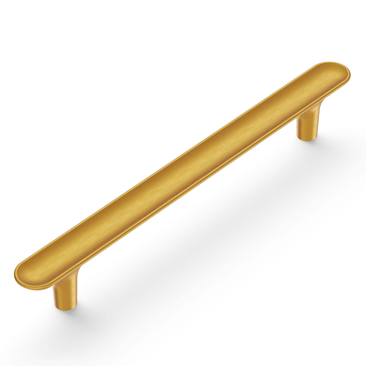 6-5/16" Center to Center Maven Bar Pull- Brushed Golden Bras