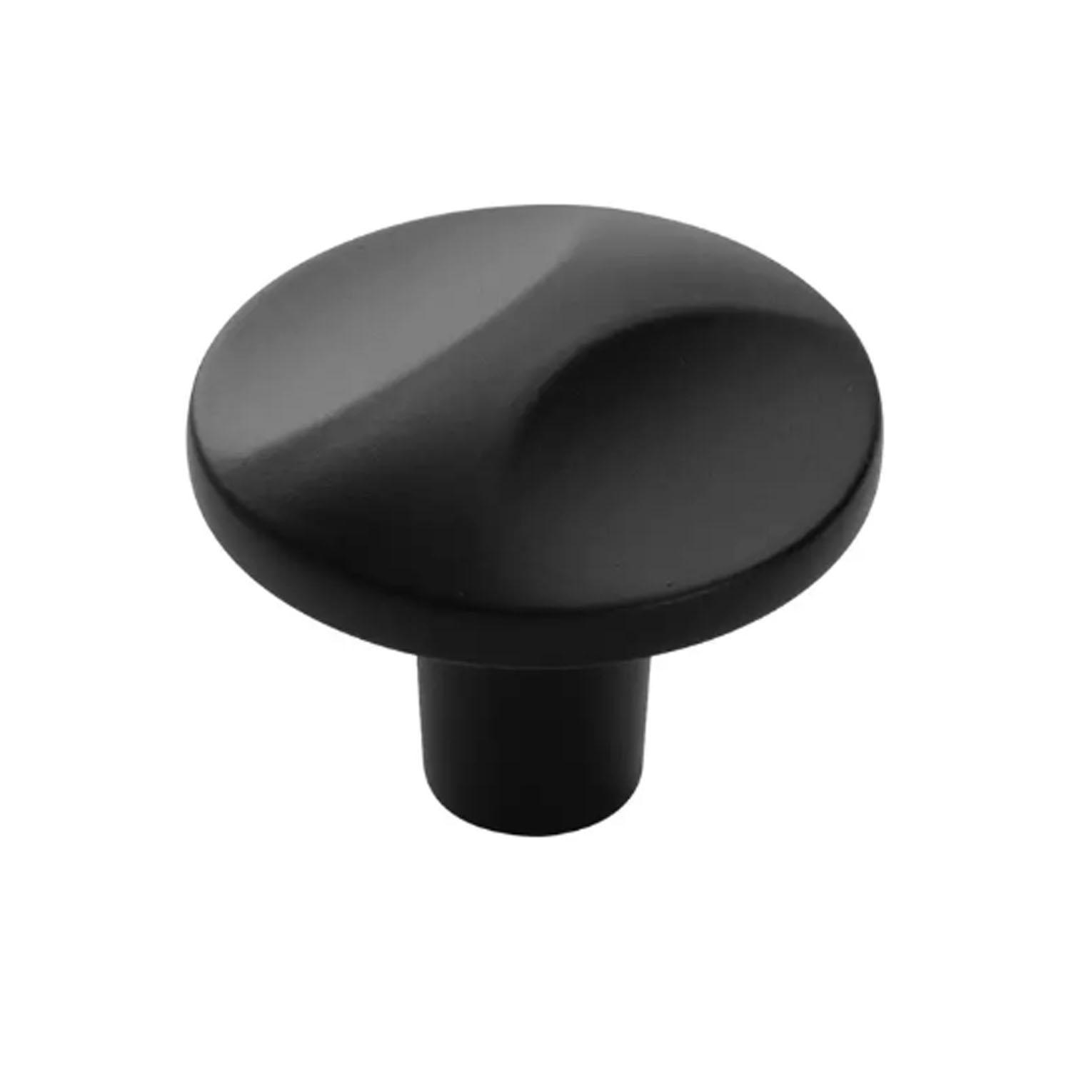 1-1/4" Square Crest Knob- Matte Black