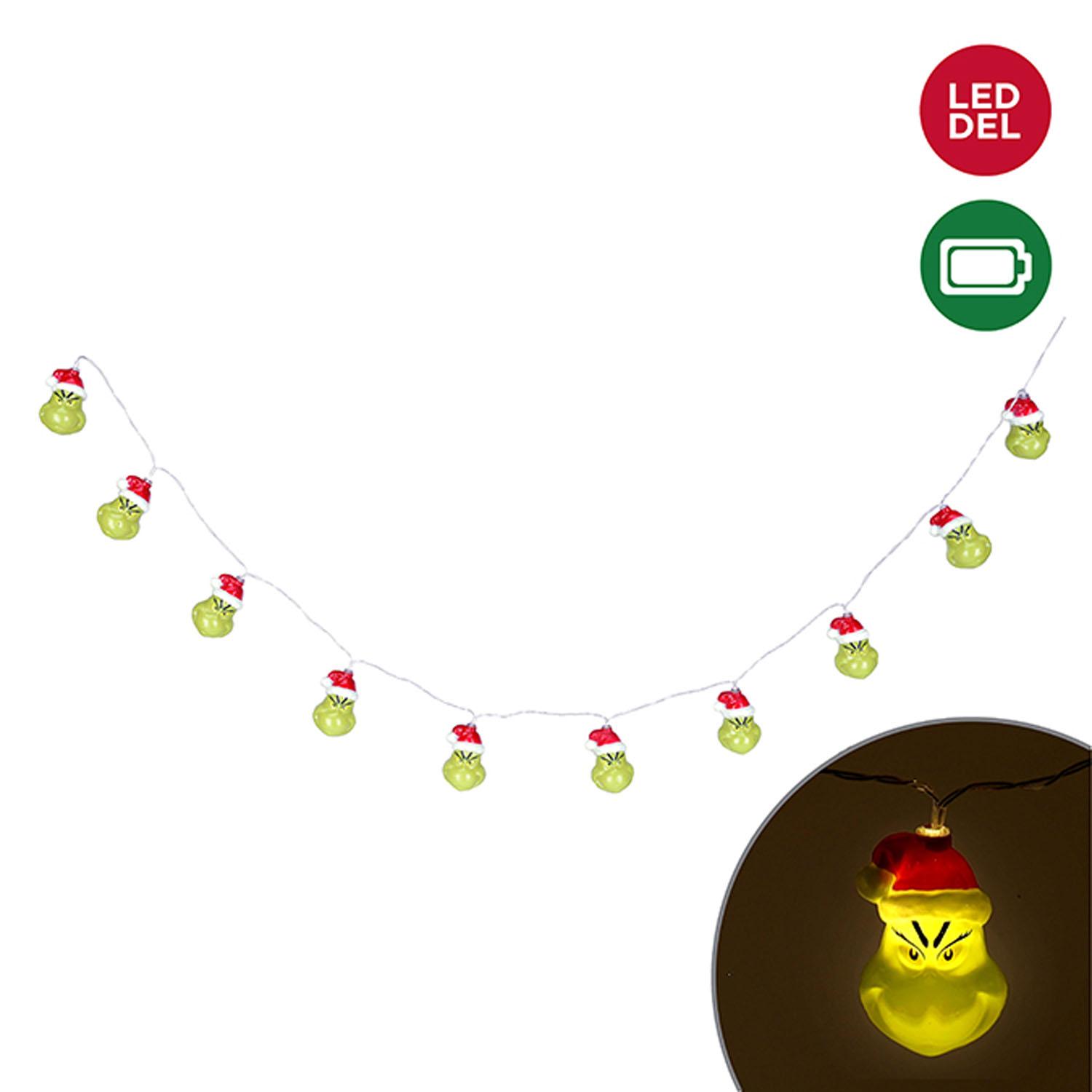 Ensemble de lumières DEL à piles – monstre vert déco