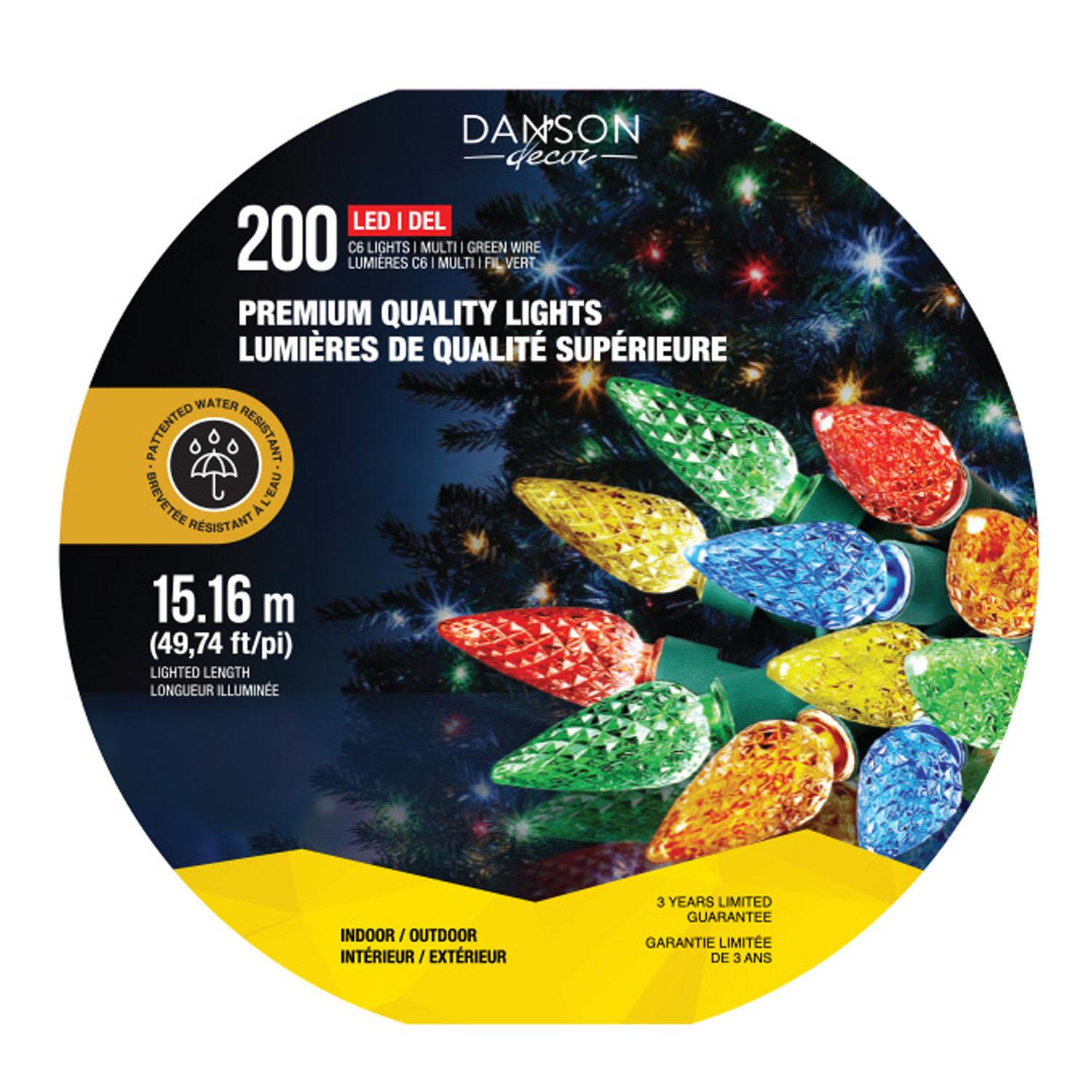 C6 LED Light With 200 Facetted Multi-Colour Lights on Wheel