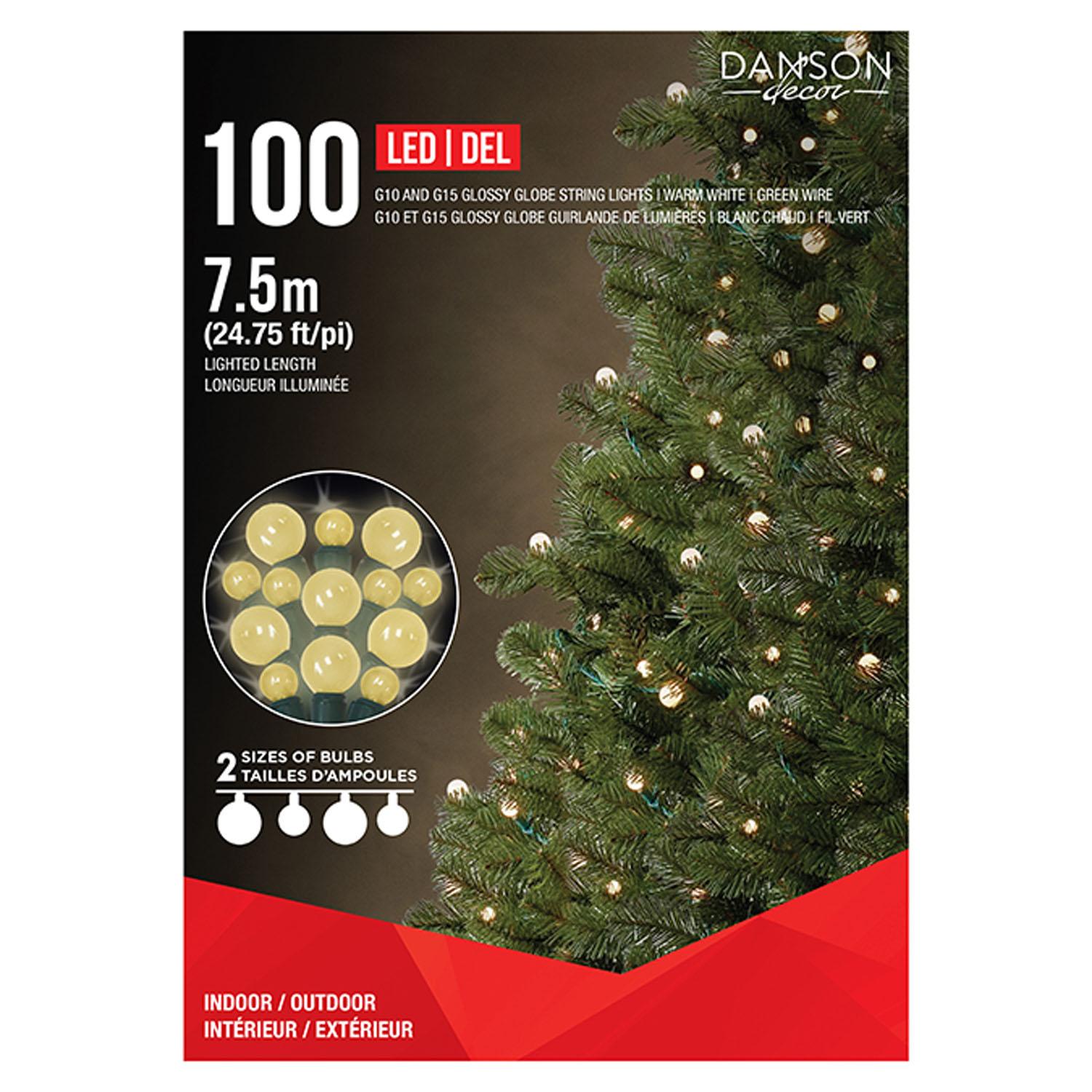 G10 & G15 LED Light Set With 100 Warm White Lights