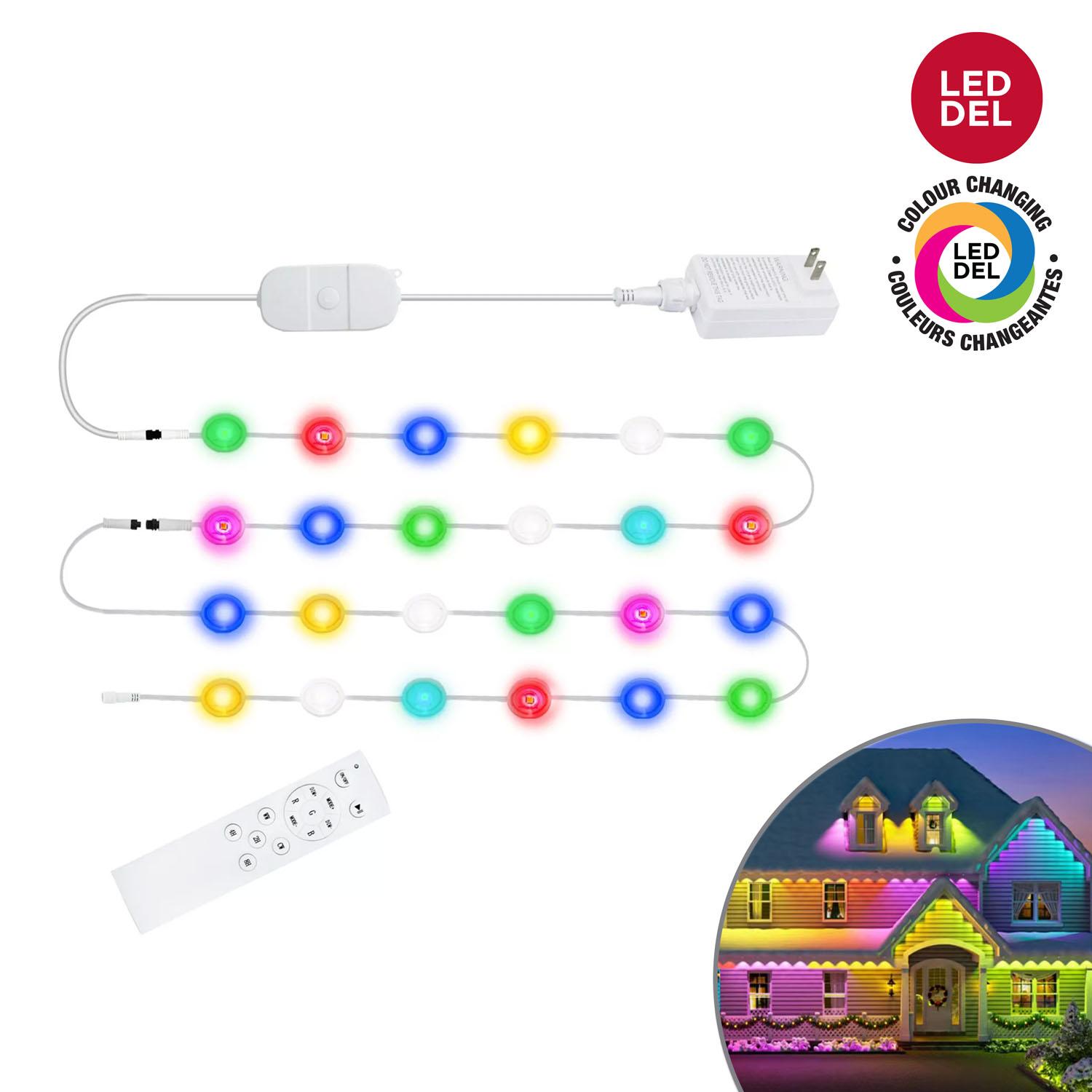 RBG  Permanent Pot Light string of 30 Colour changing lights
