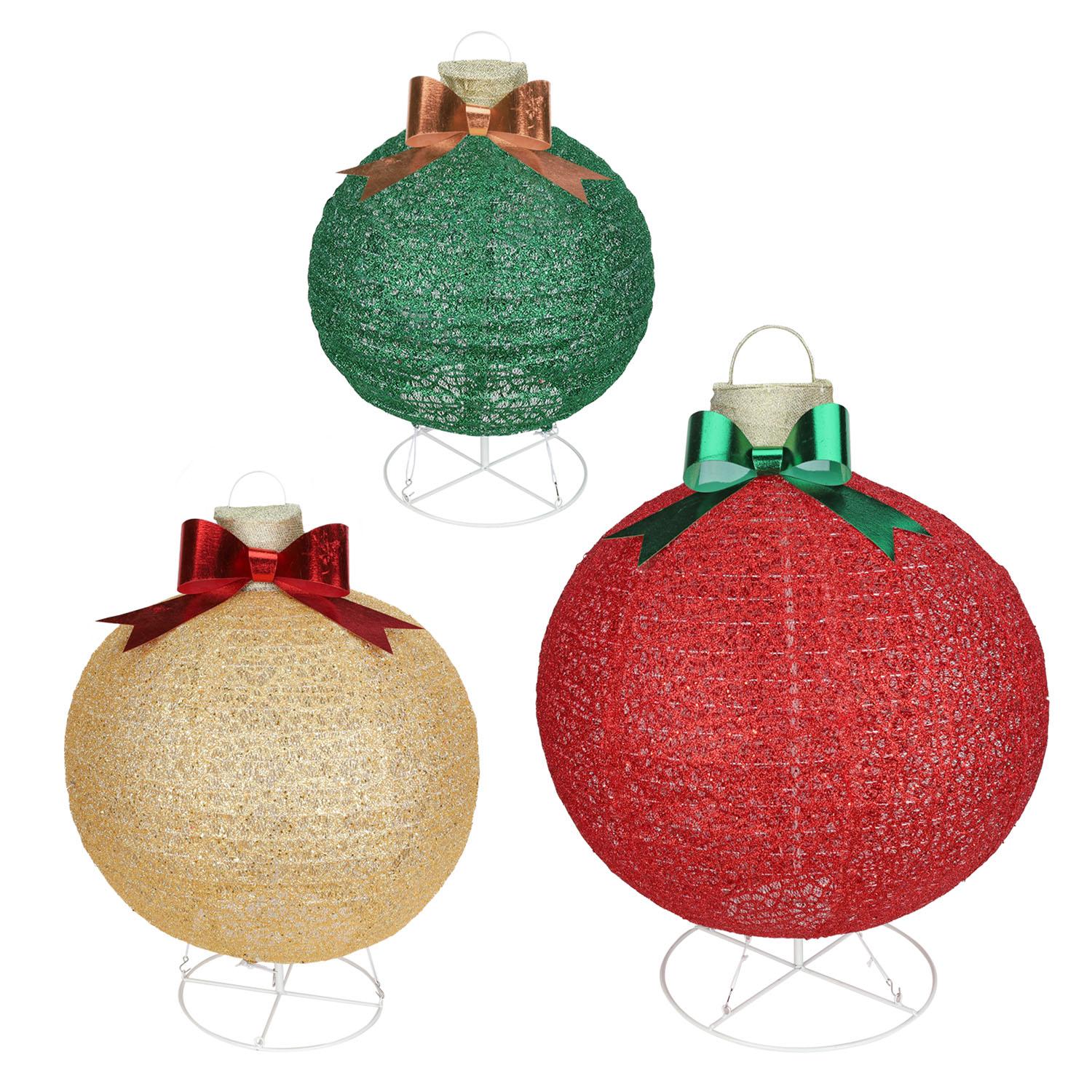 Trio de boules escamotables avec 220 lumières DEL