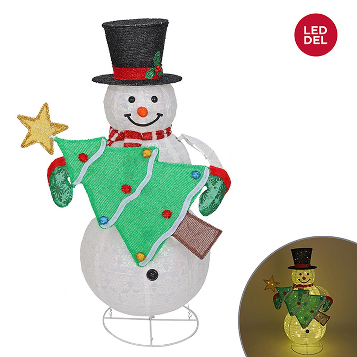 Bonhomme neige 180 DEL chapeau + arbre 48"
