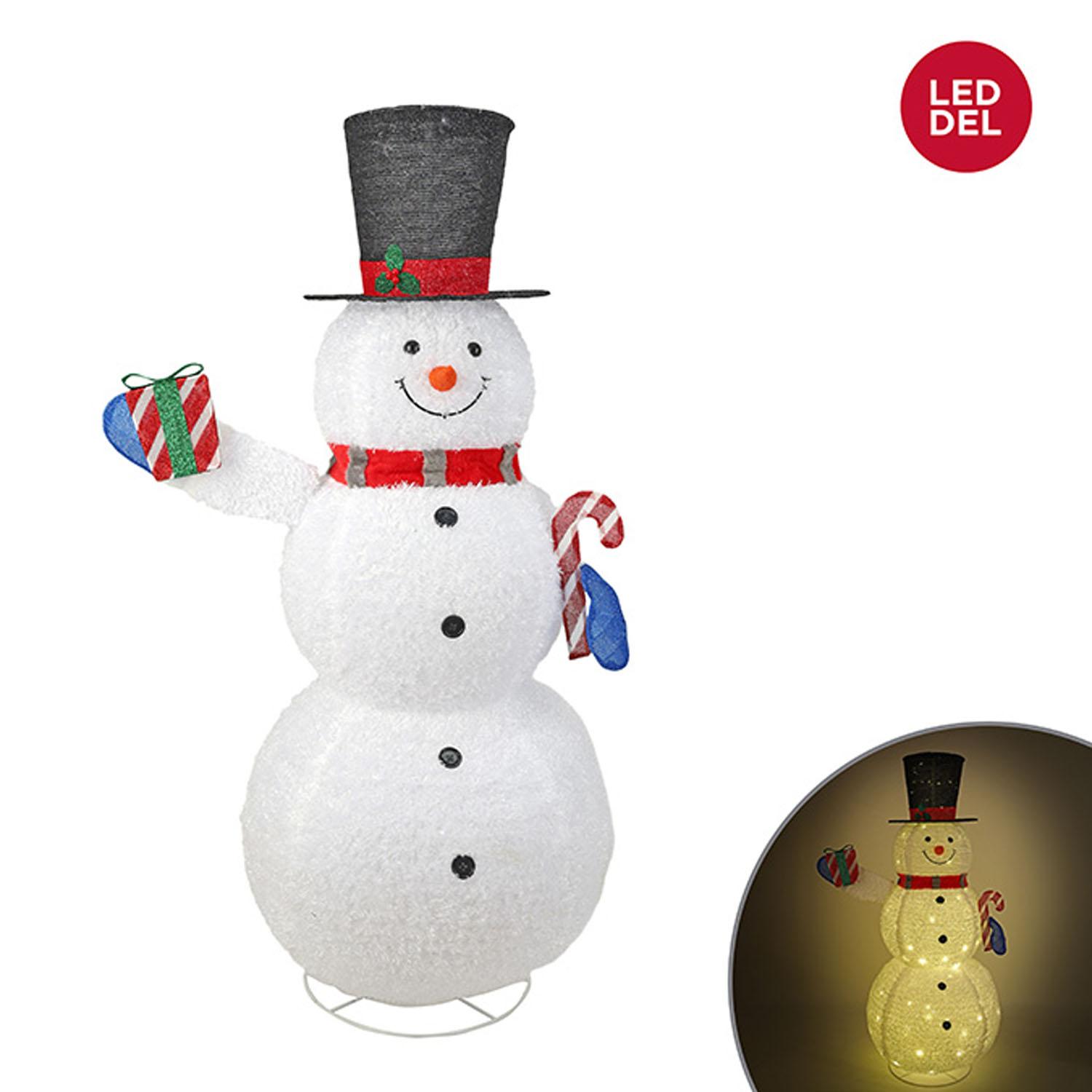 Bonhomme neige 200 DEL chapeau + cadeau 72"